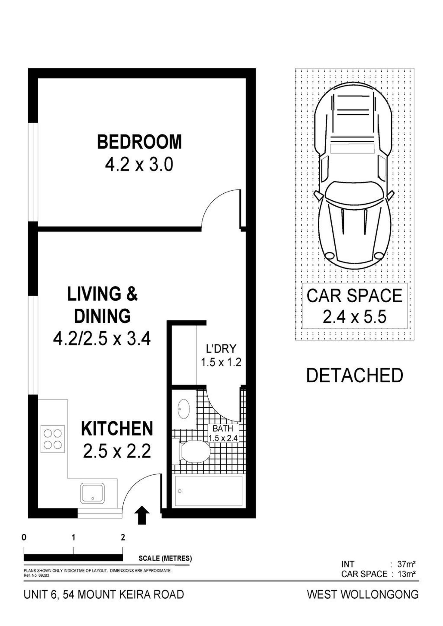 Floorplan of Homely unit listing, 6/54 Mount Keira Road, West Wollongong NSW 2500