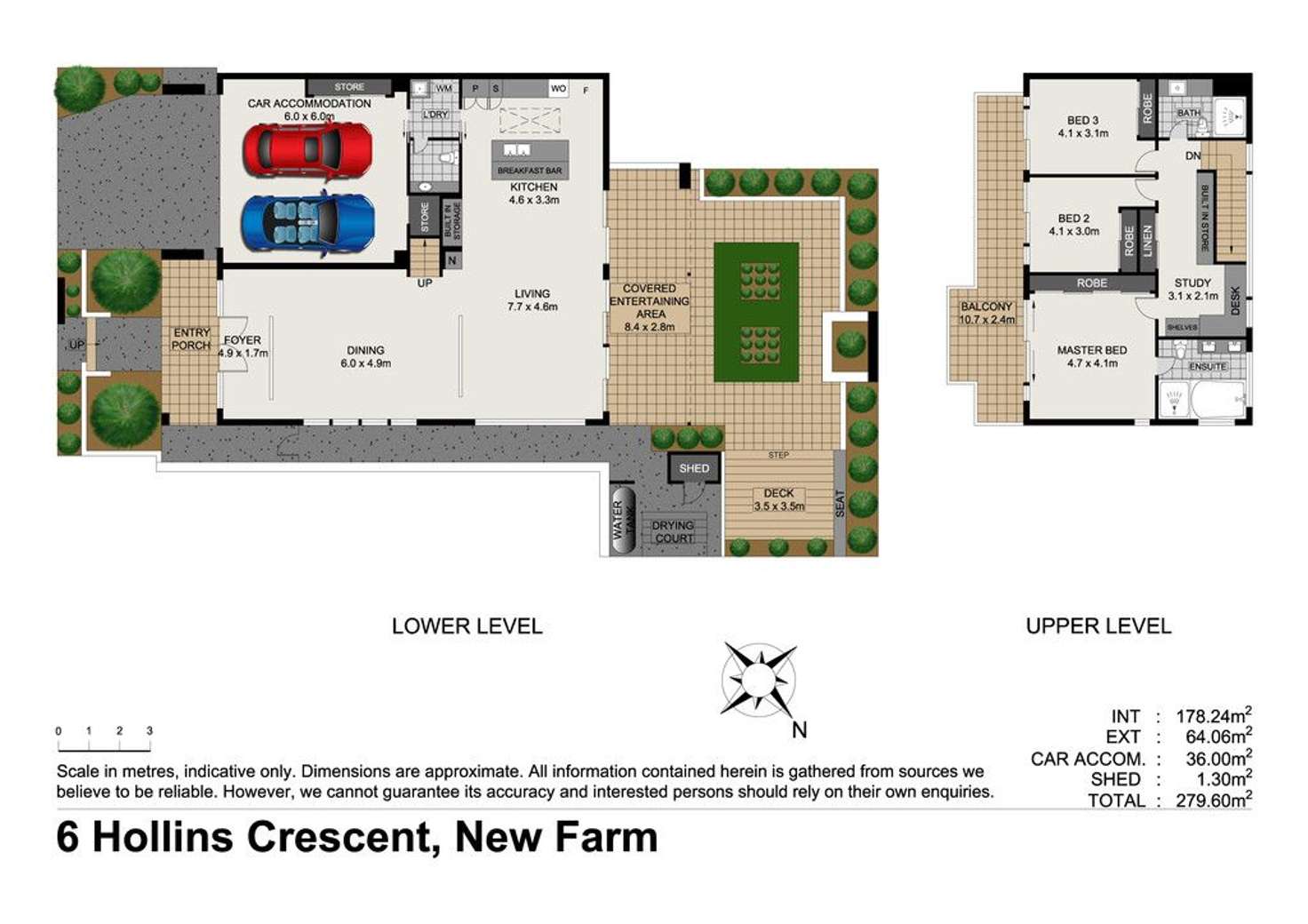 Floorplan of Homely house listing, 6 Hollins Crescent, New Farm QLD 4005