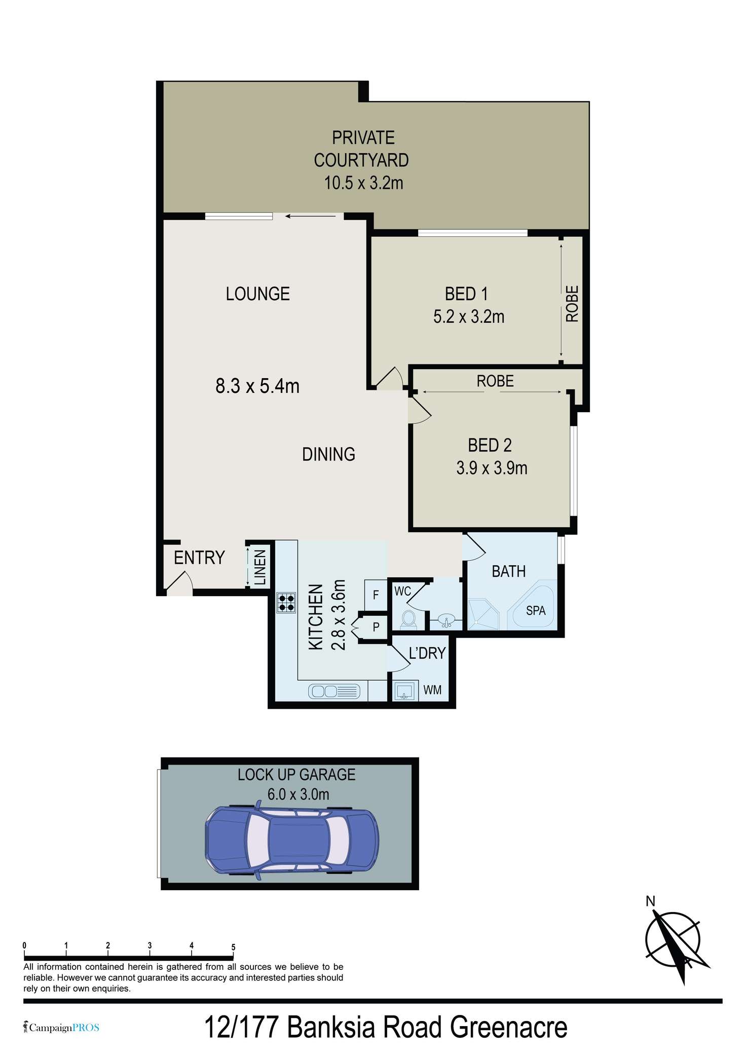 Floorplan of Homely unit listing, 12/177 Banksia Road, Greenacre NSW 2190