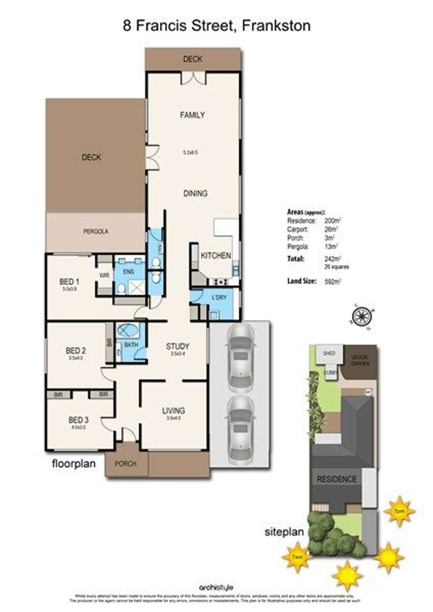 Floorplan of Homely house listing, 8 Francis Street, Frankston VIC 3199