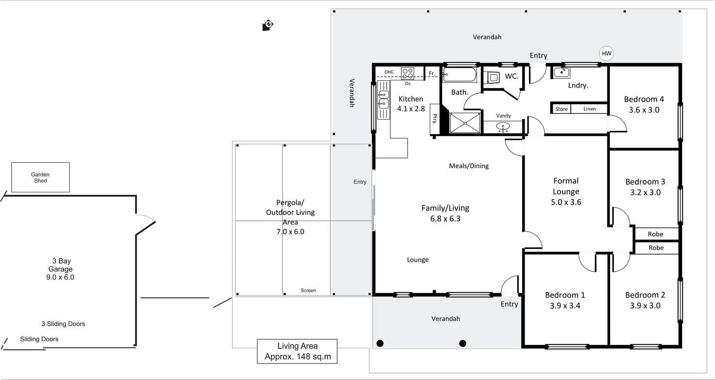 Floorplan of Homely house listing, 429 Kulkyne Street, Renmark SA 5341