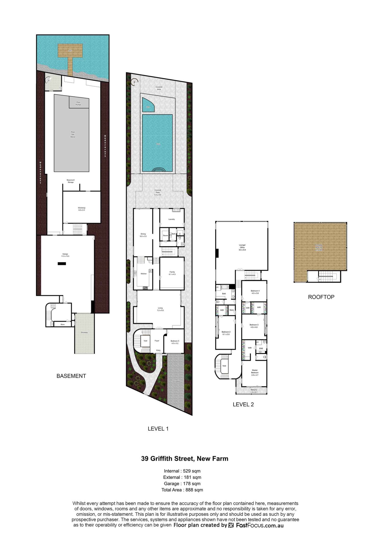 Floorplan of Homely house listing, 39 Griffith Street, New Farm QLD 4005