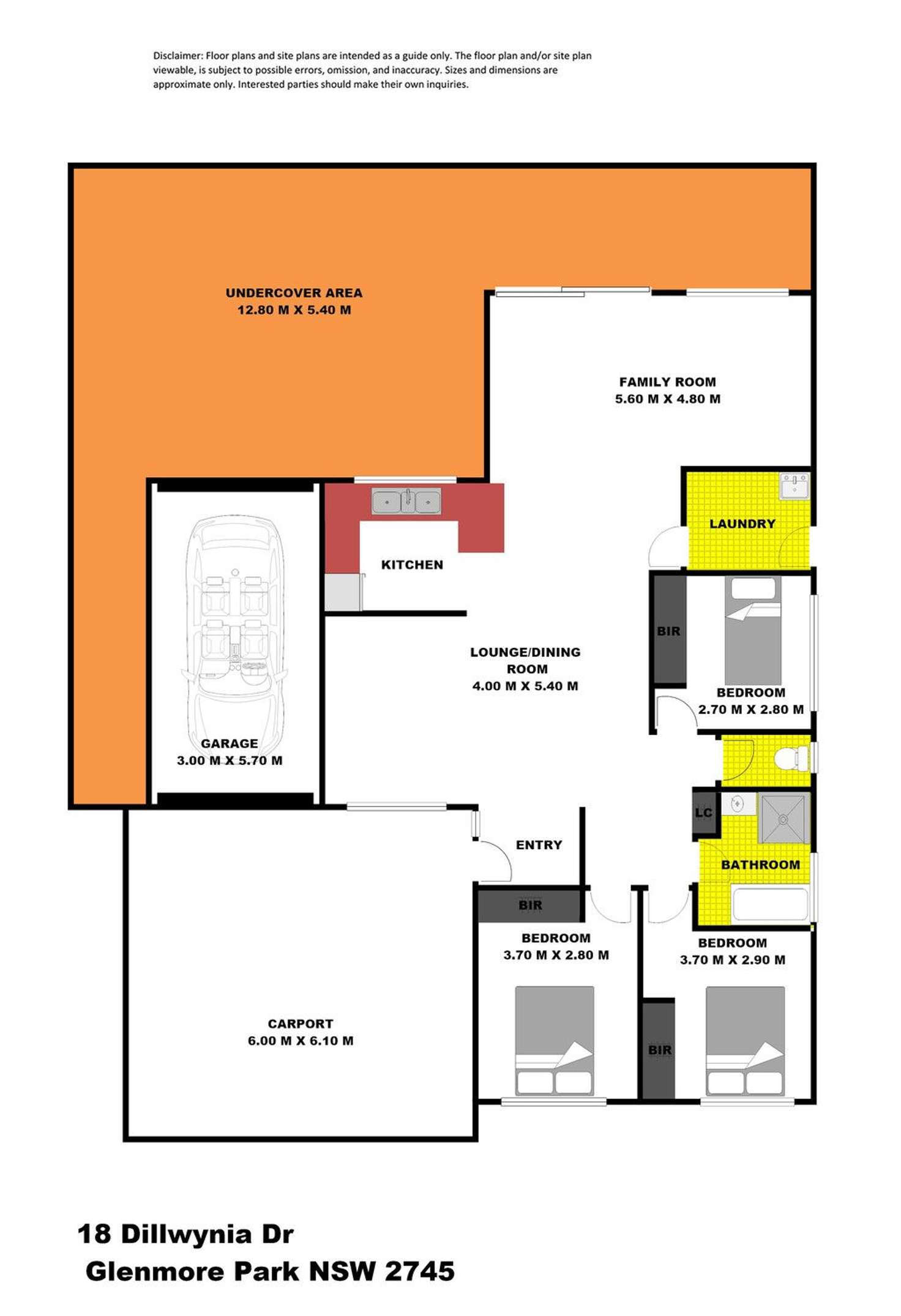 Floorplan of Homely house listing, 18 Dillwynia Drive, Glenmore Park NSW 2745