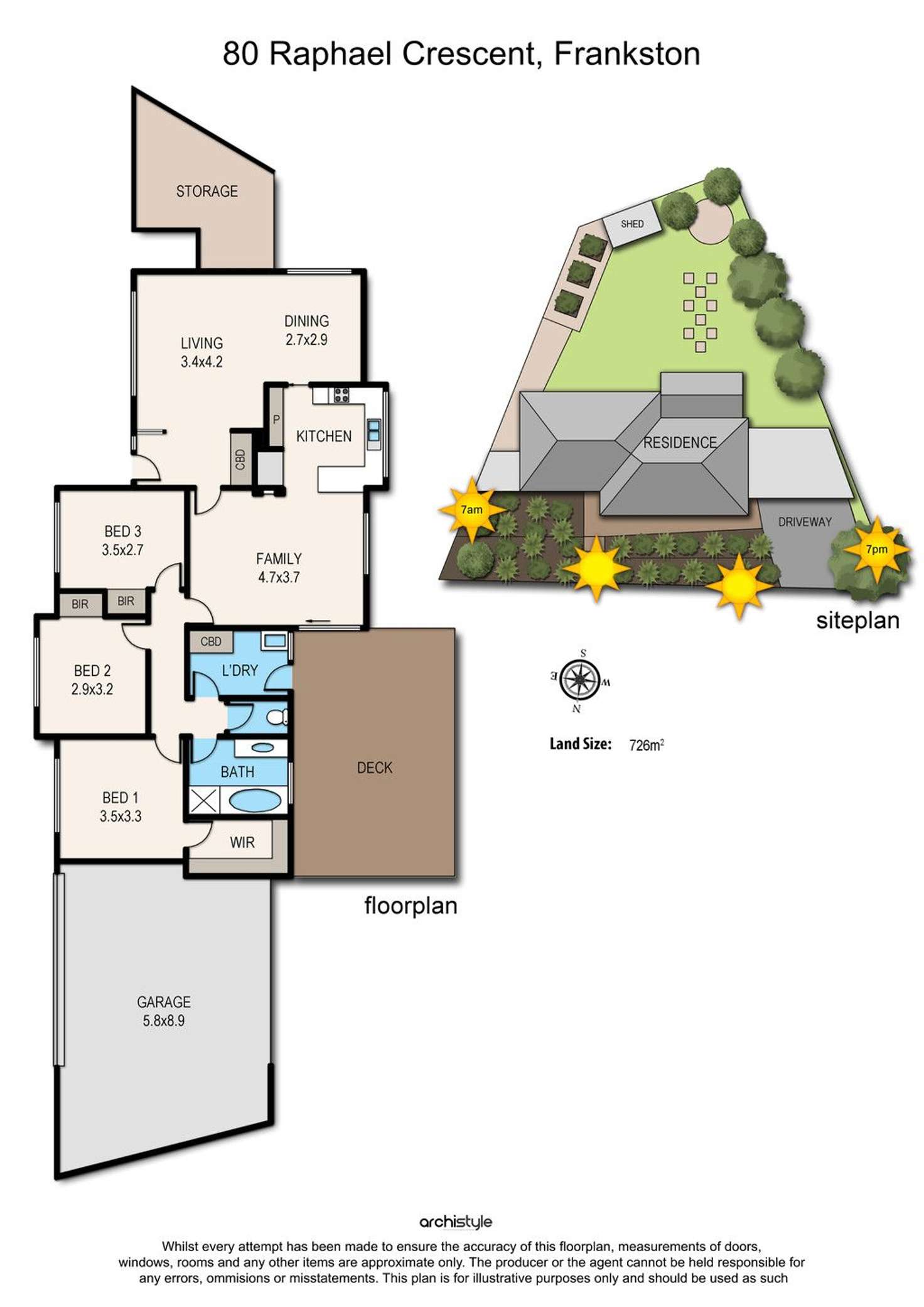 Floorplan of Homely house listing, 80 Raphael Crescent, Frankston VIC 3199