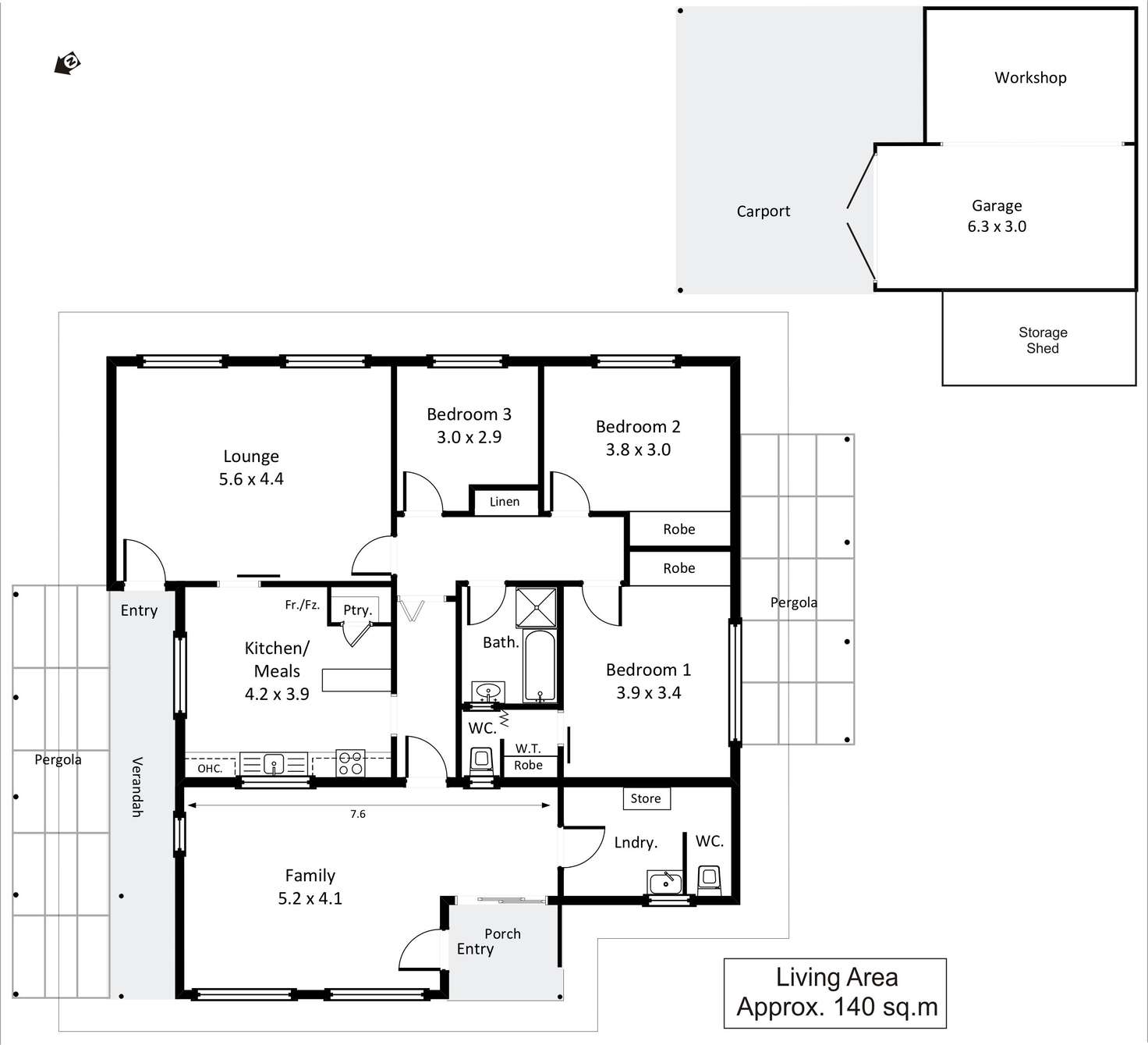 Floorplan of Homely house listing, 17 Twentieth Street, Renmark SA 5341