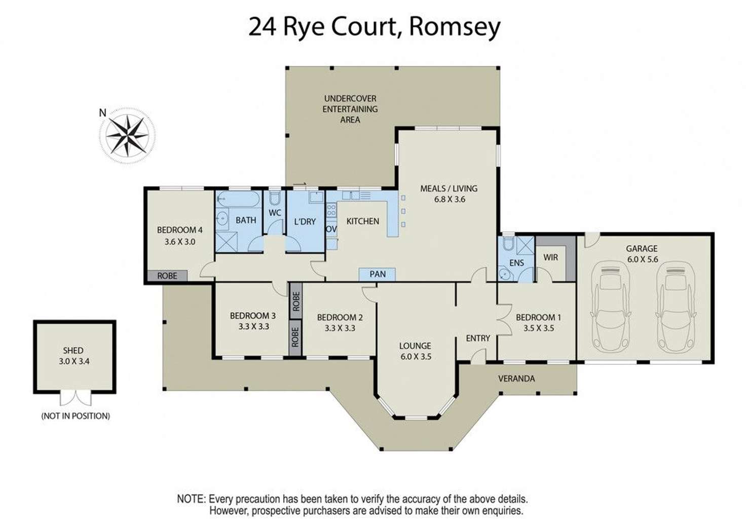 Floorplan of Homely house listing, 24 Rye Court, Romsey VIC 3434
