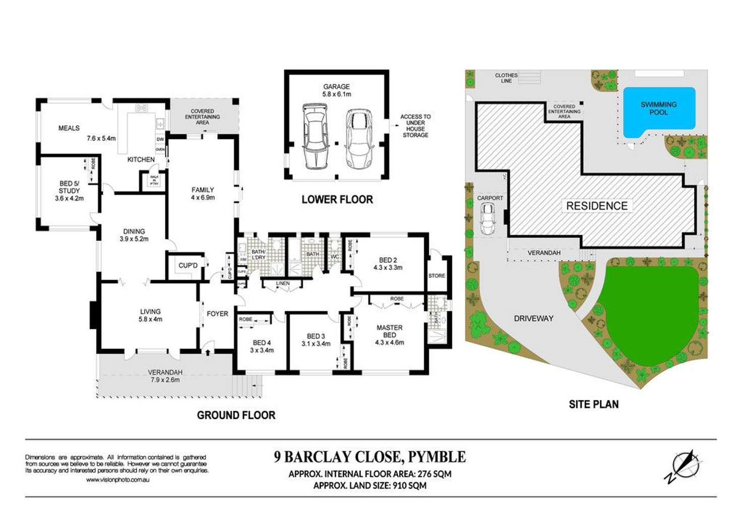 Floorplan of Homely house listing, 9 Barclay Close, Pymble NSW 2073