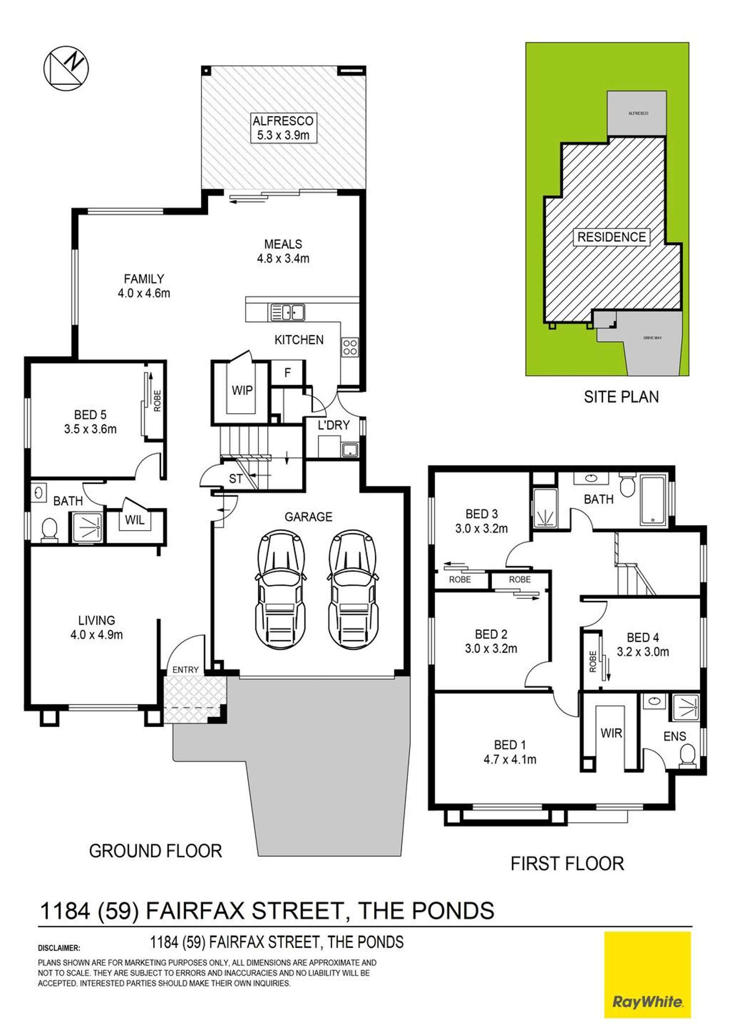 Floorplan of Homely house listing, Lot 1184 (59) Fairfax Street, The Ponds NSW 2769