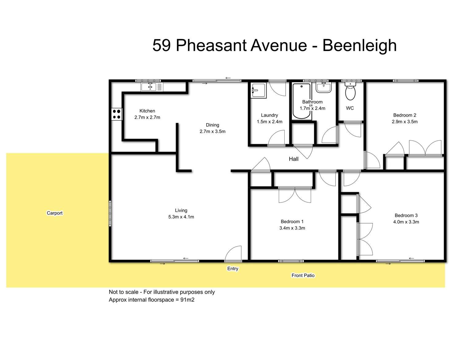 Floorplan of Homely house listing, 59 Pheasant Avenue, Beenleigh QLD 4207