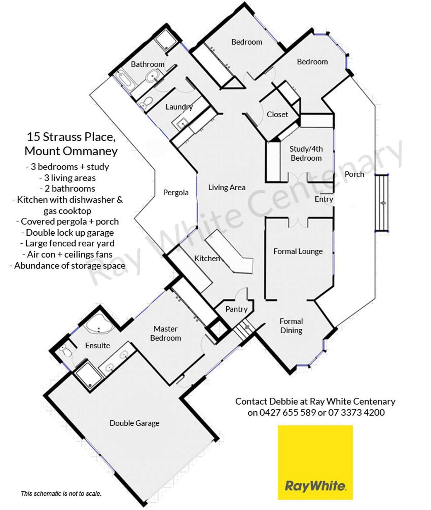 Floorplan of Homely house listing, 15 Strauss Place, Mount Ommaney QLD 4074