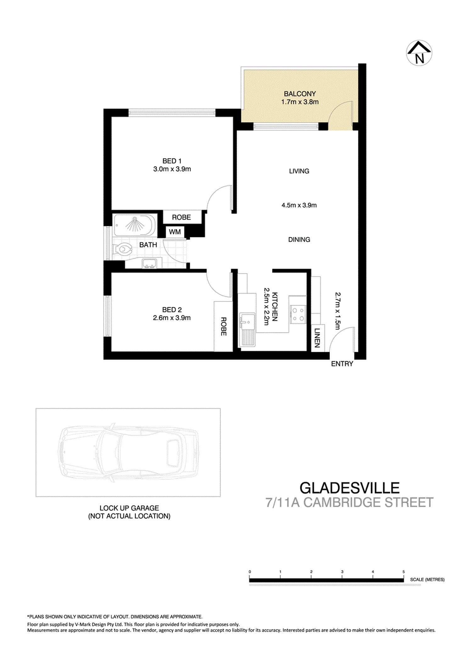 Floorplan of Homely unit listing, 7/11a Cambridge Street, Gladesville NSW 2111