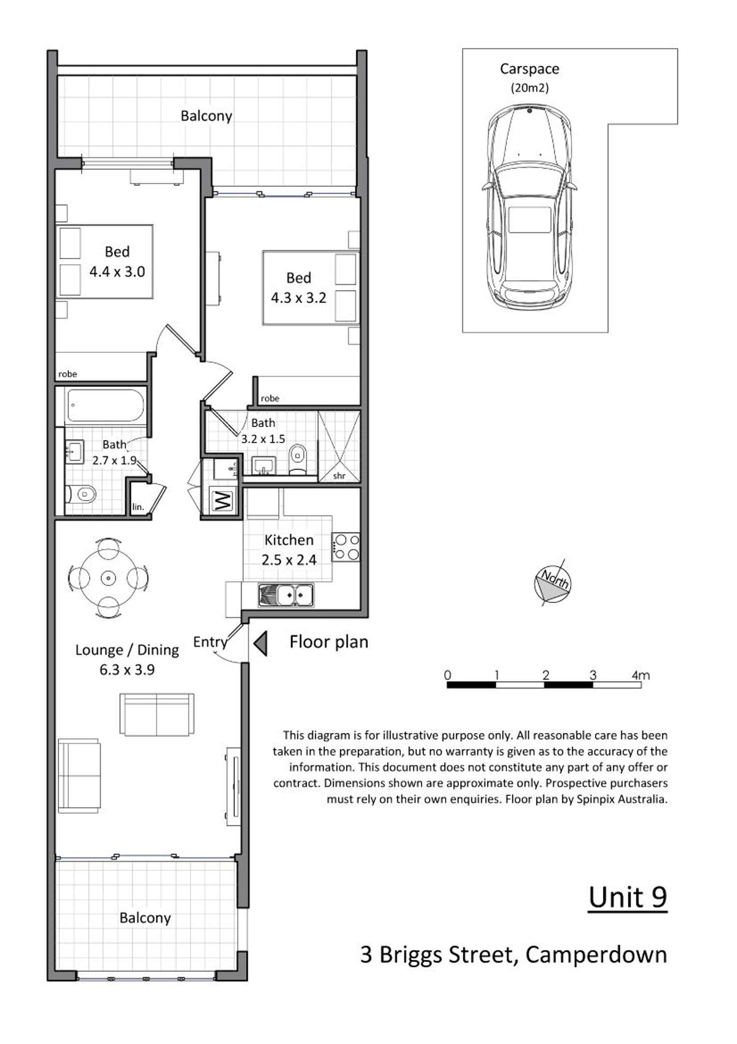 Floorplan of Homely apartment listing, 9/3-11 Briggs Street, Camperdown NSW 2050