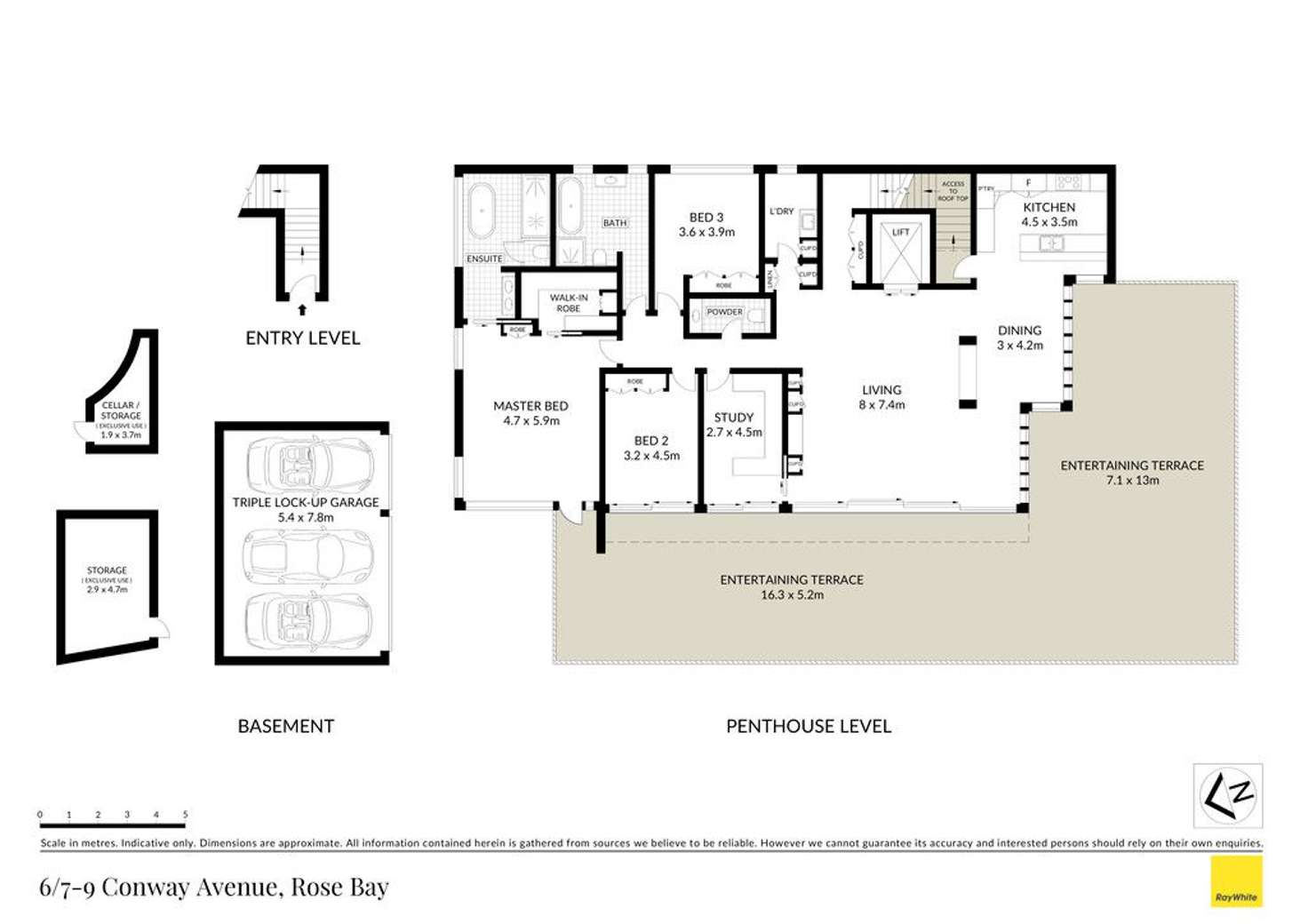 Floorplan of Homely apartment listing, The Penthouse, 6/7-9 Conway Avenue, Rose Bay NSW 2029