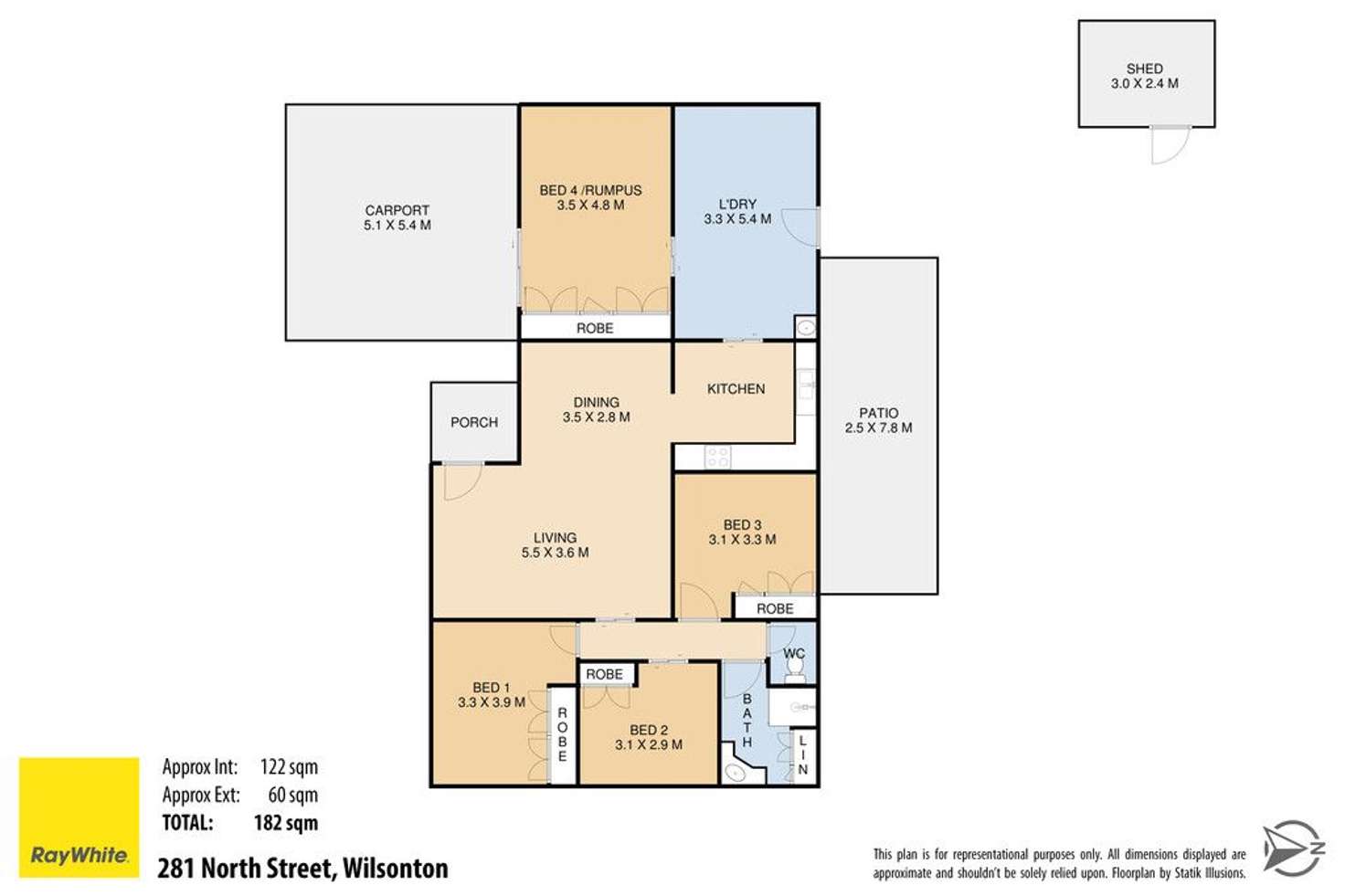 Floorplan of Homely house listing, 281 North Street, Wilsonton Heights QLD 4350