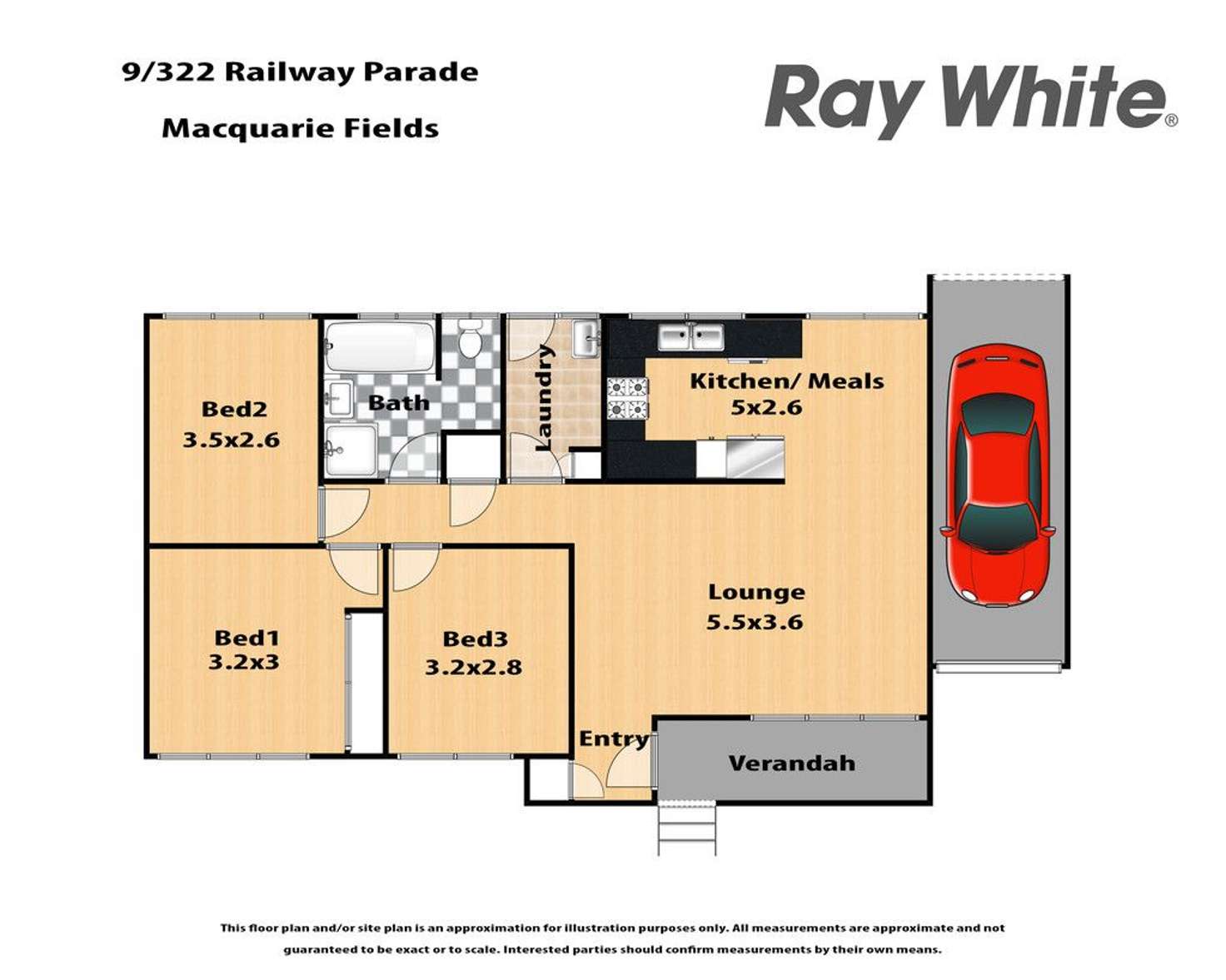 Floorplan of Homely villa listing, 9/322 Railway Parade, Macquarie Fields NSW 2564