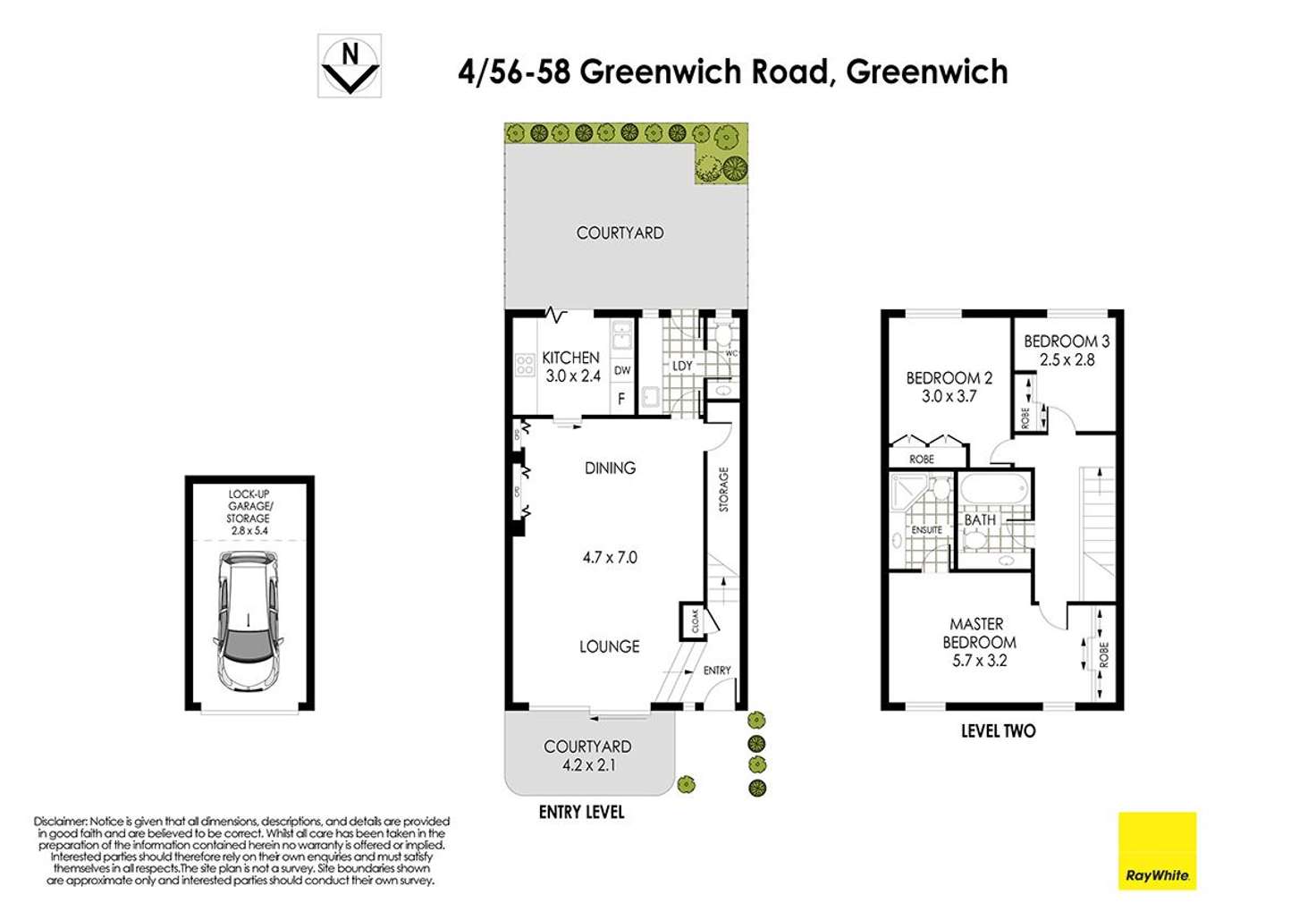 Floorplan of Homely townhouse listing, 4/56-58 Greenwich Road, Greenwich NSW 2065