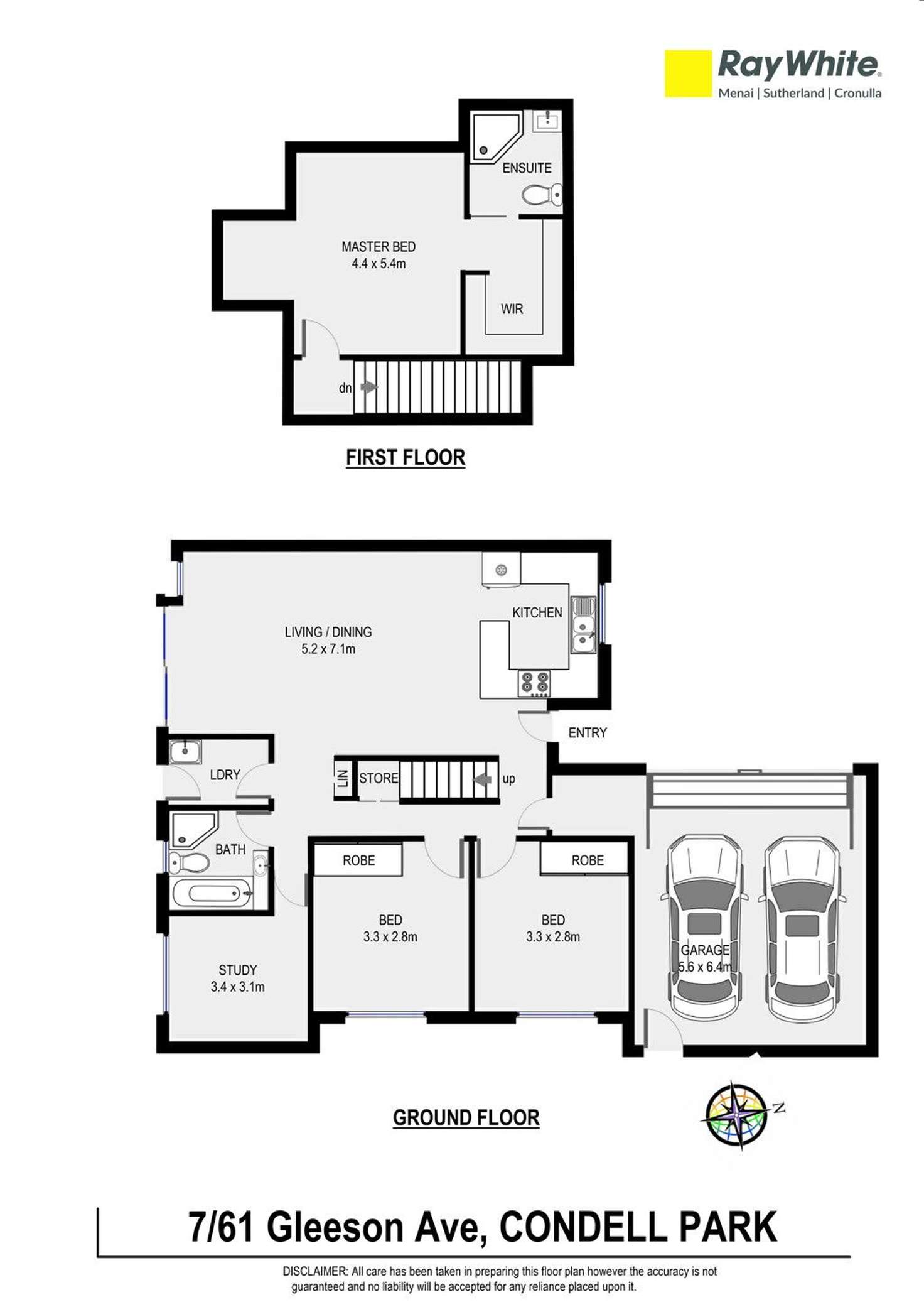 Floorplan of Homely townhouse listing, 7/61 Gleeson Avenue, Condell Park NSW 2200