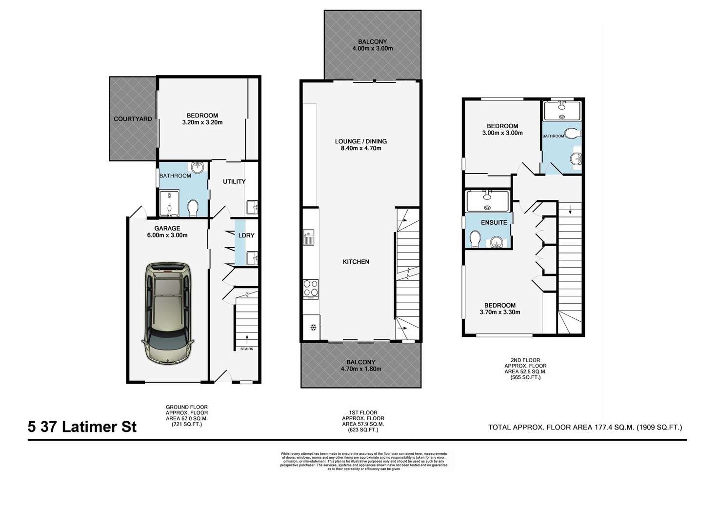Floorplan of Homely townhouse listing, 5/37 Latimer Street, Holland Park QLD 4121