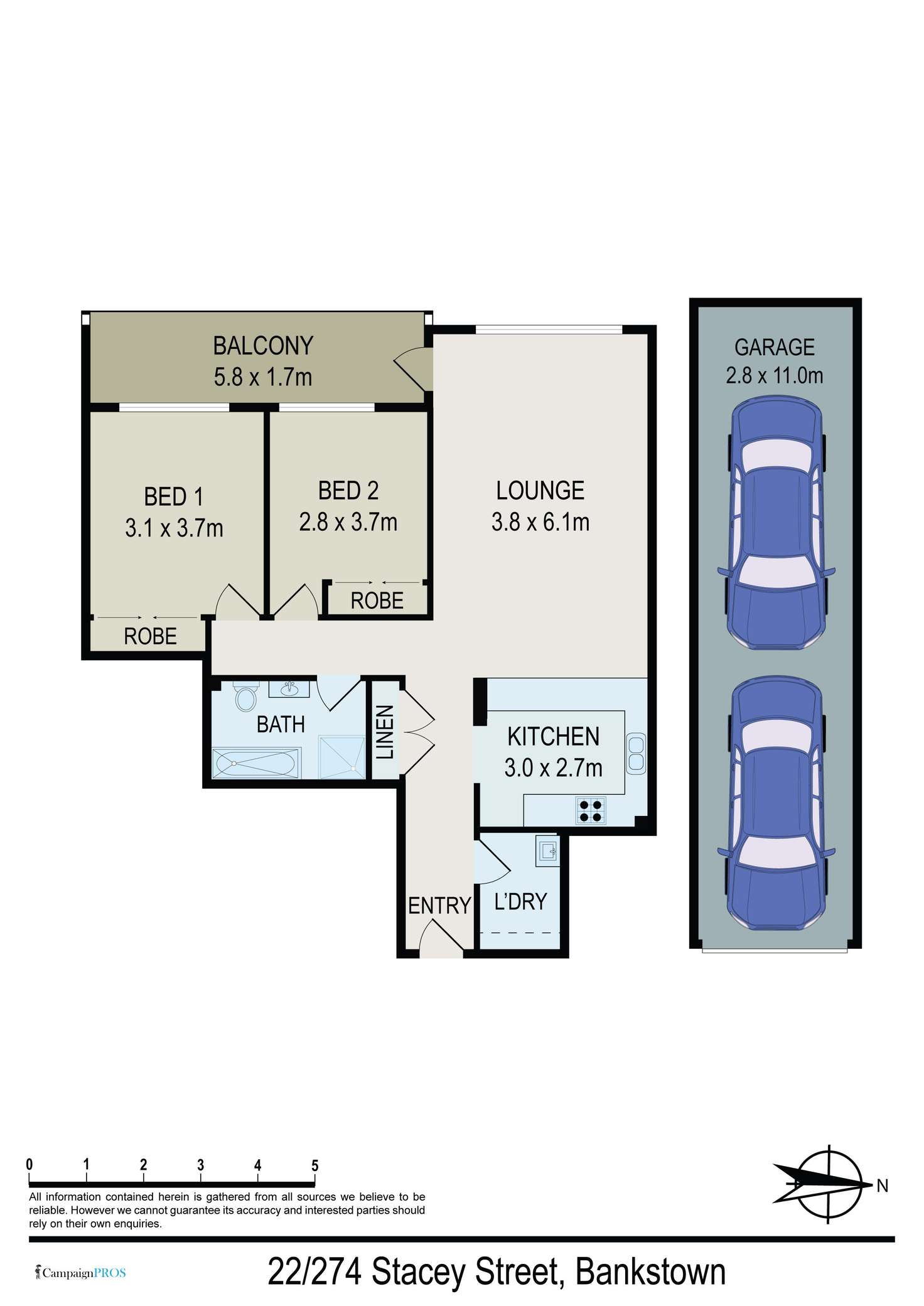 Floorplan of Homely unit listing, 22/274-282 Stacey Street, Bankstown NSW 2200