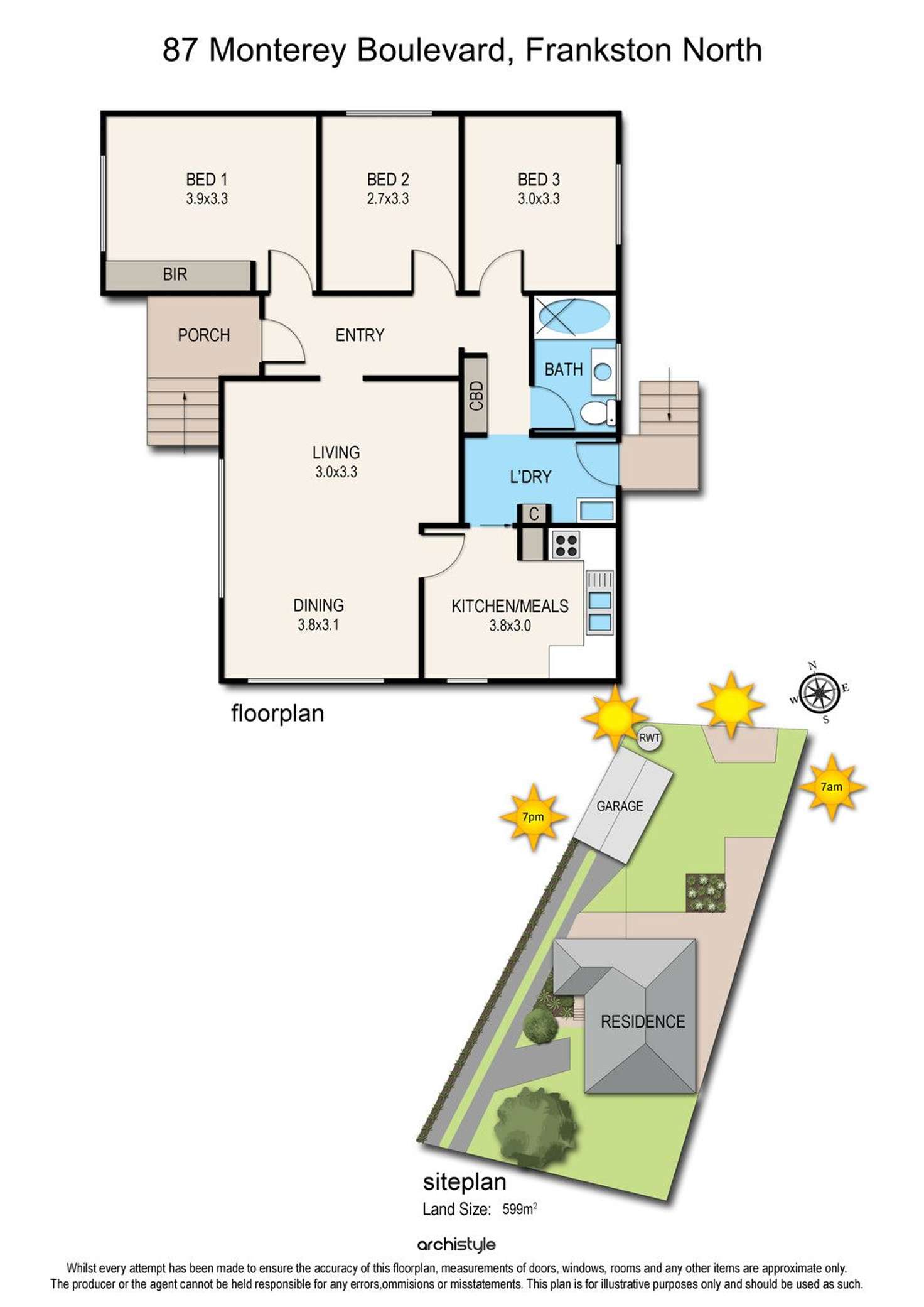 Floorplan of Homely house listing, 87 Monterey Boulevard, Frankston North VIC 3200