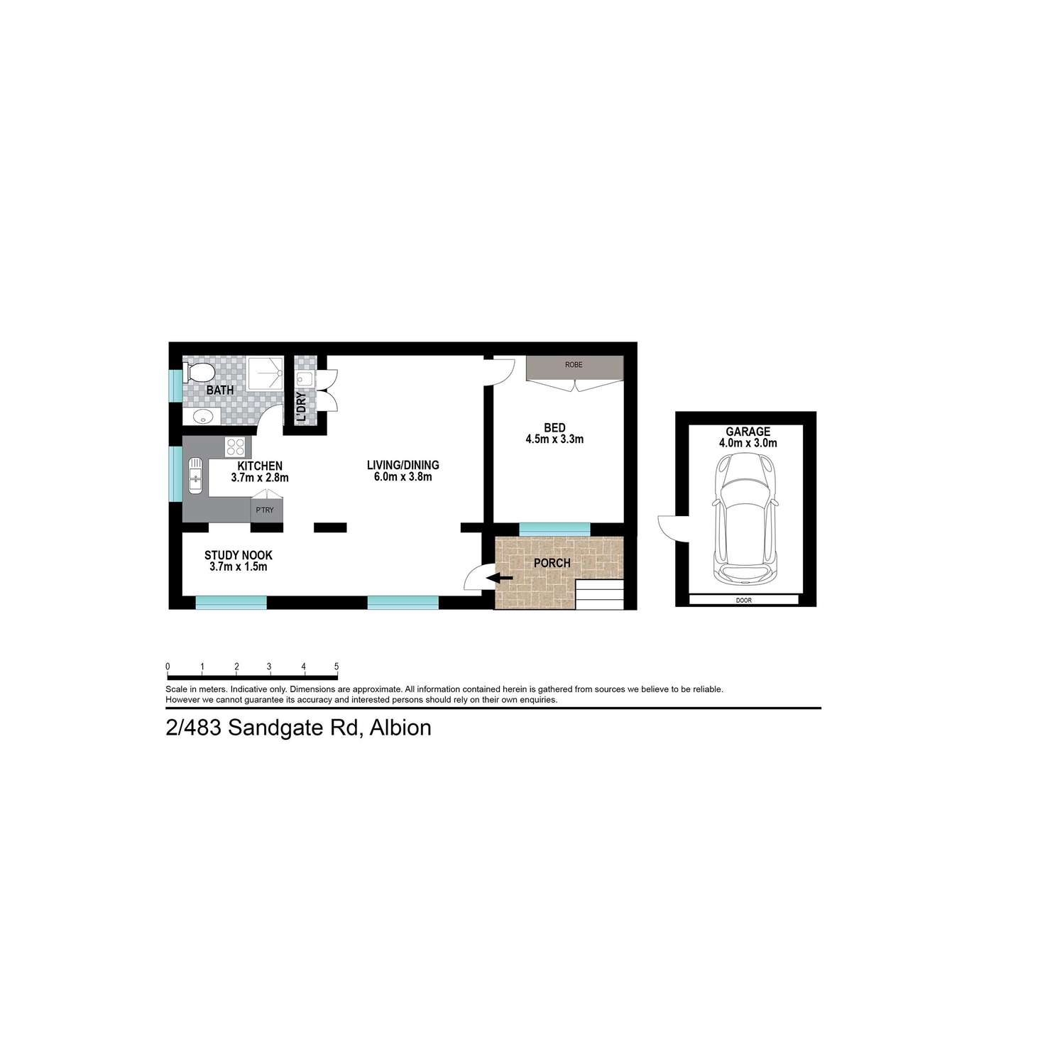 Floorplan of Homely unit listing, 2/483 Sandgate Road, Albion QLD 4010