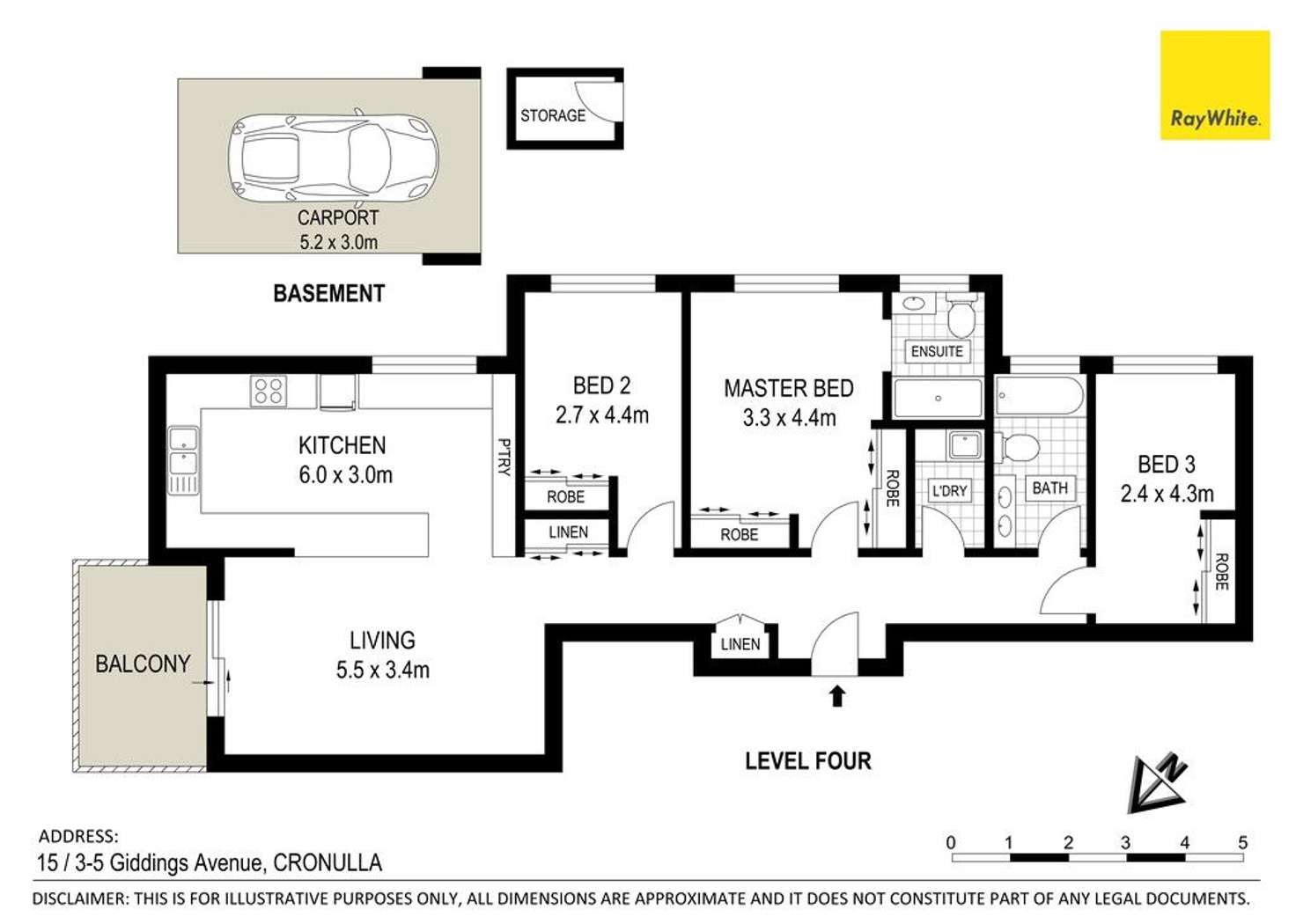 Floorplan of Homely apartment listing, 15/3-5 Giddings Avenue, Cronulla NSW 2230