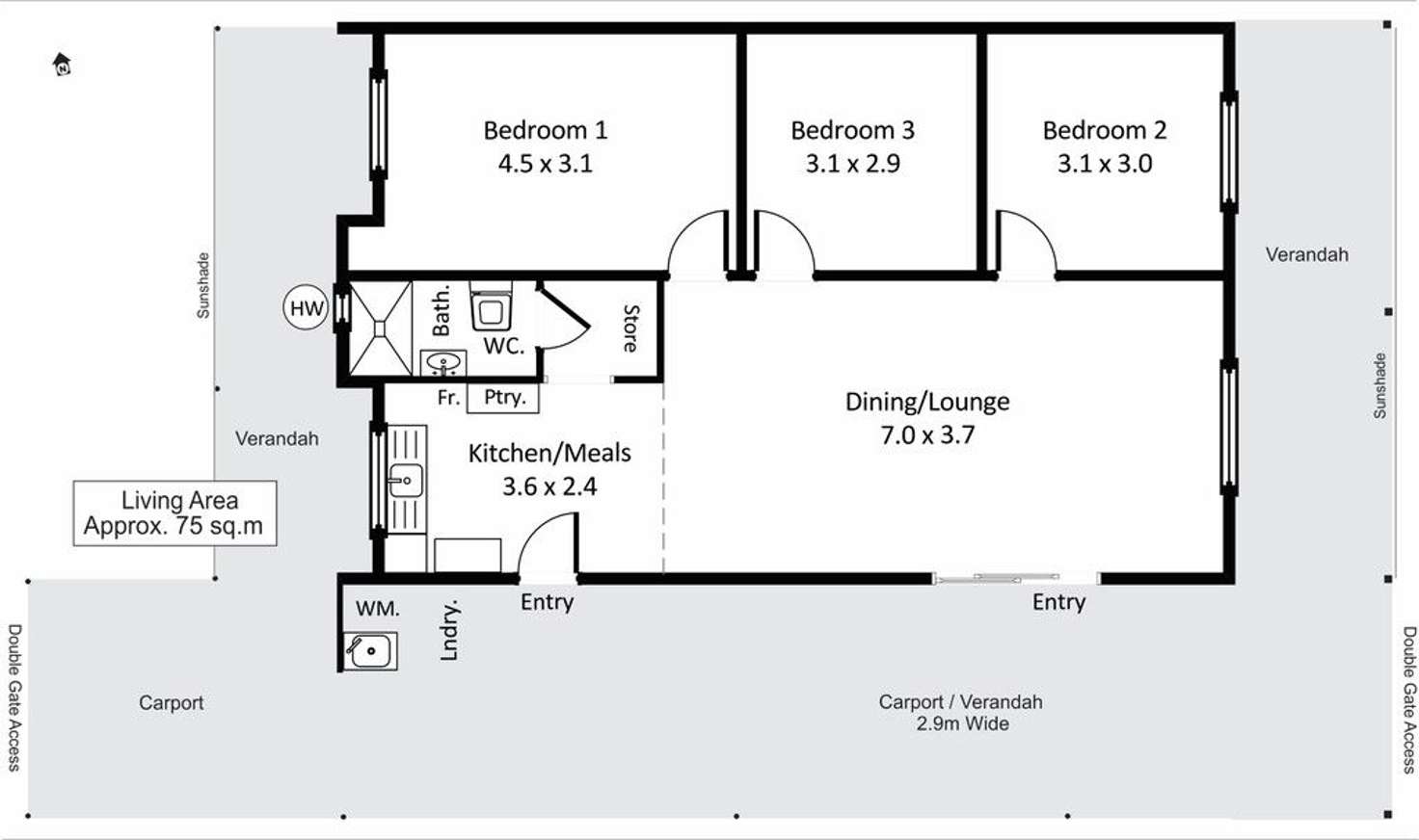 Floorplan of Homely house listing, 13 Cocksedge Road, Barmera SA 5345