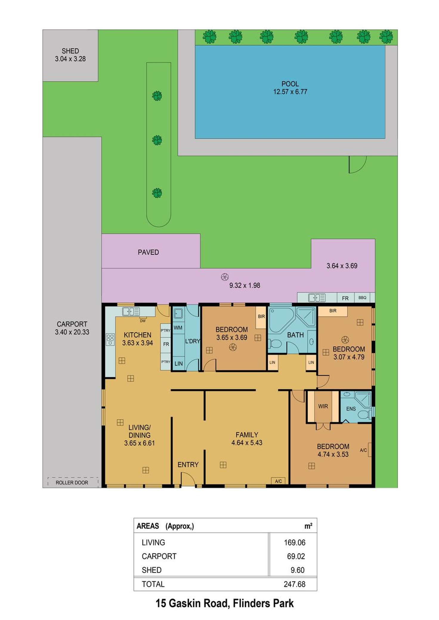 Floorplan of Homely house listing, 15 Gaskin Road, Flinders Park SA 5025