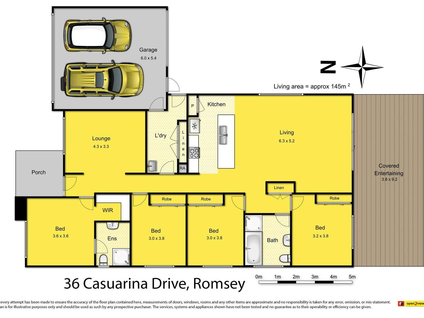 Floorplan of Homely house listing, 36 Casuarina Drive, Romsey VIC 3434