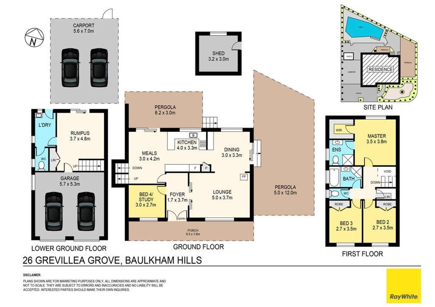 Floorplan of Homely house listing, 26 Grevillea Grove, Baulkham Hills NSW 2153