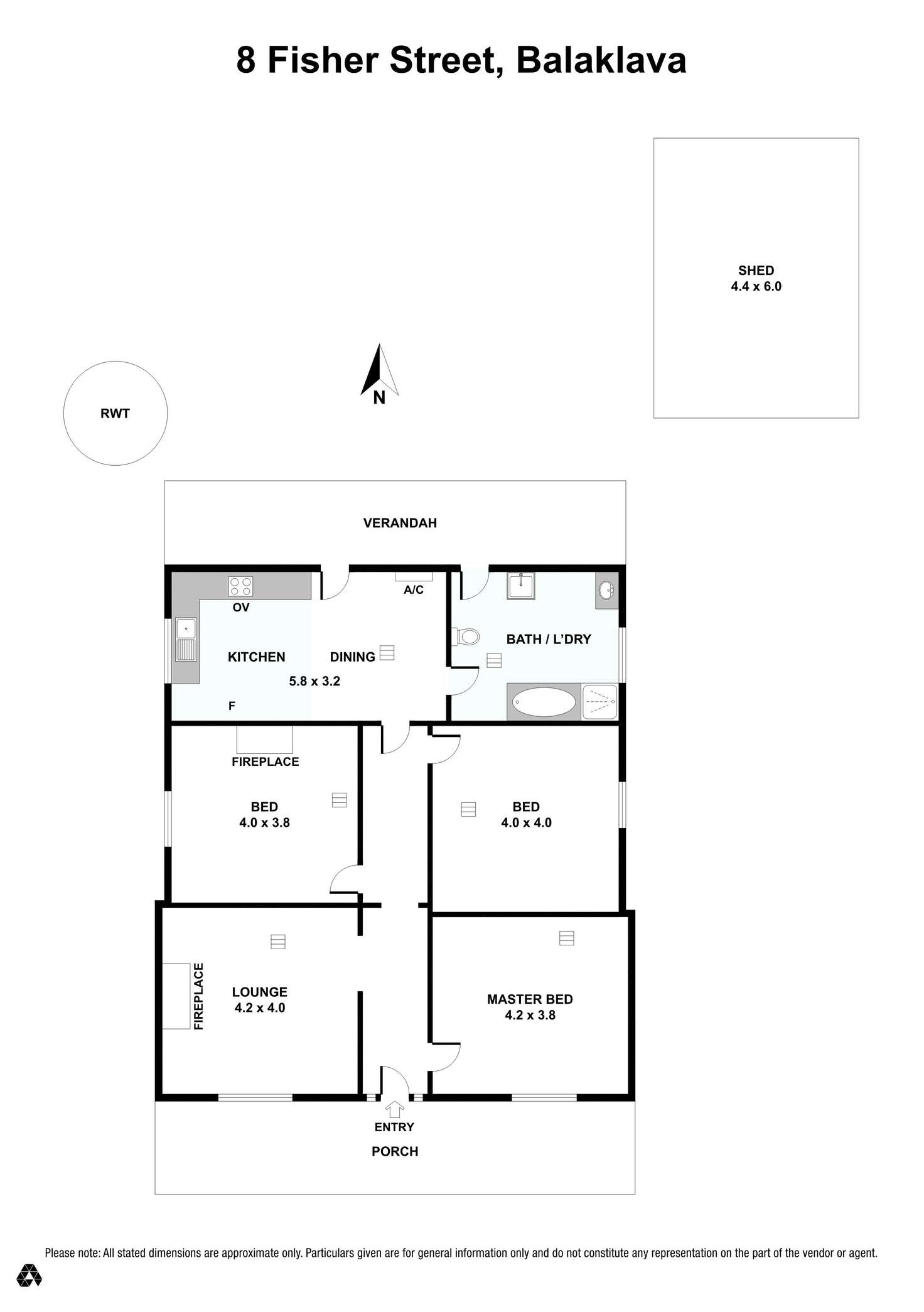 Floorplan of Homely house listing, 8 Fisher Street, Balaklava SA 5461