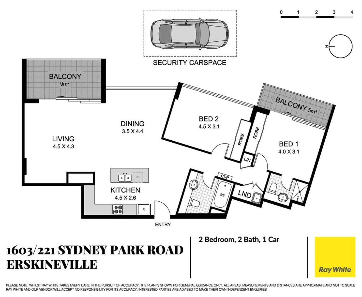 Floorplan of Homely apartment listing, 1603/221 Sydney Park Road, Erskineville NSW 2043