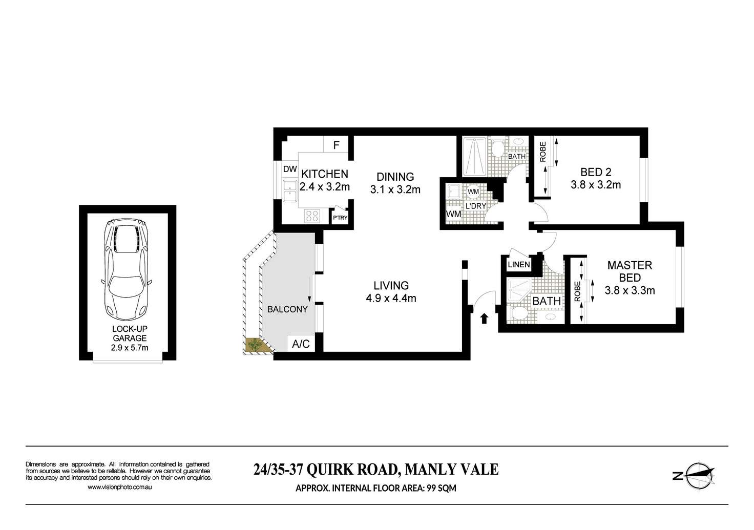 Floorplan of Homely apartment listing, 24/35-37 Quirk Road, Manly Vale NSW 2093