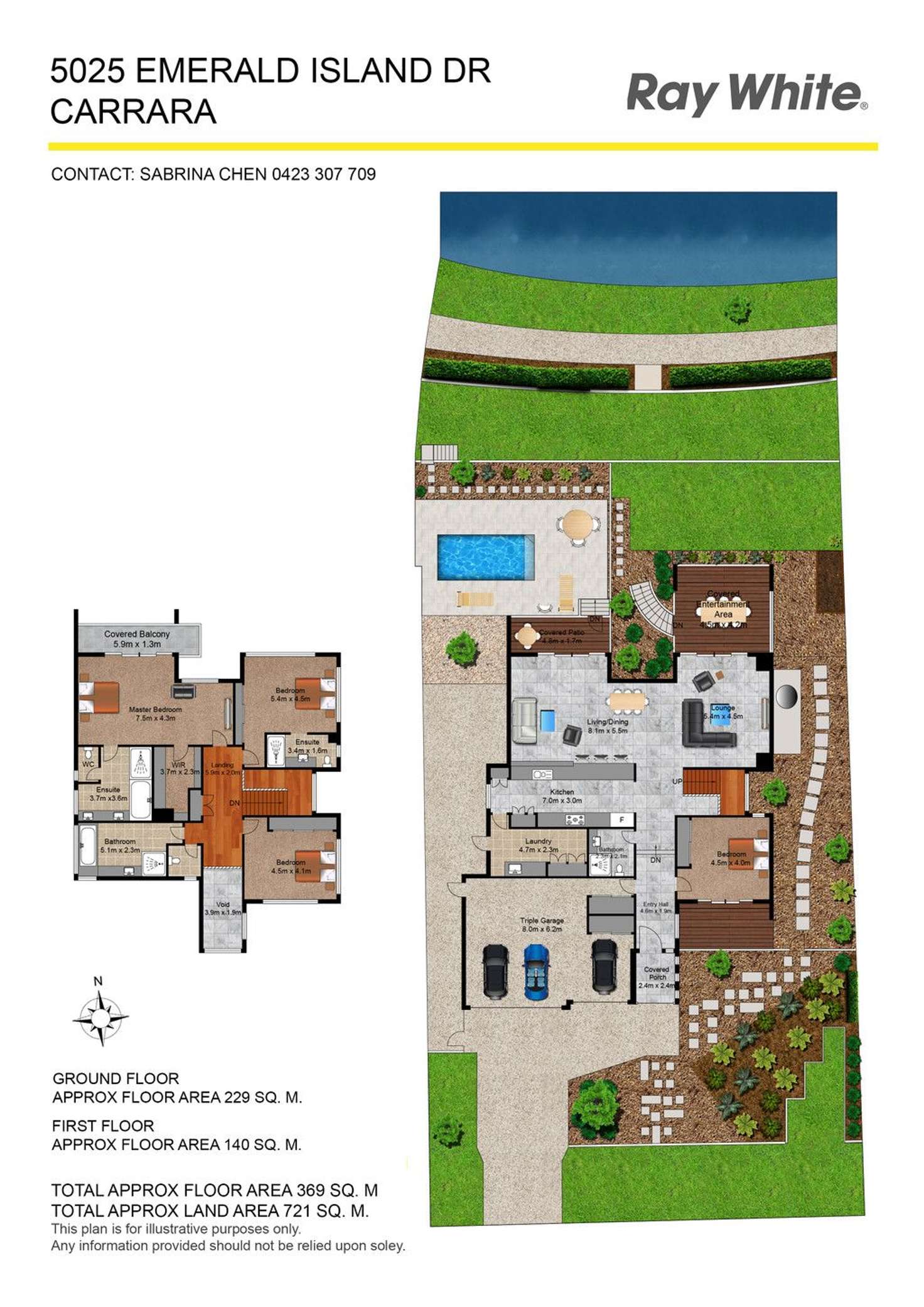 Floorplan of Homely house listing, 5025 Emerald Island Drive, Carrara QLD 4211