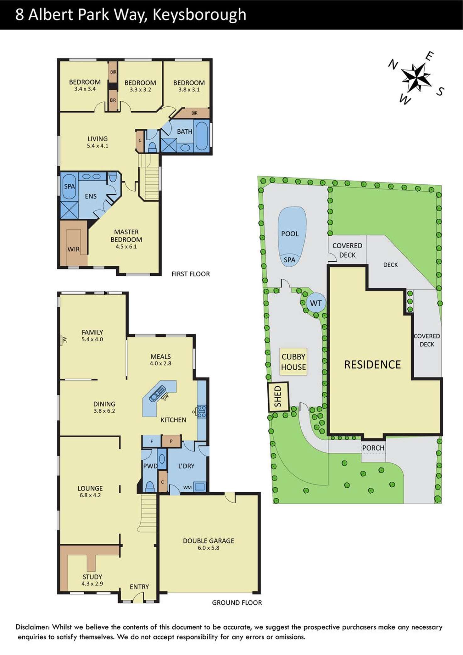 Floorplan of Homely house listing, 8 Albert Park Way, Keysborough VIC 3173