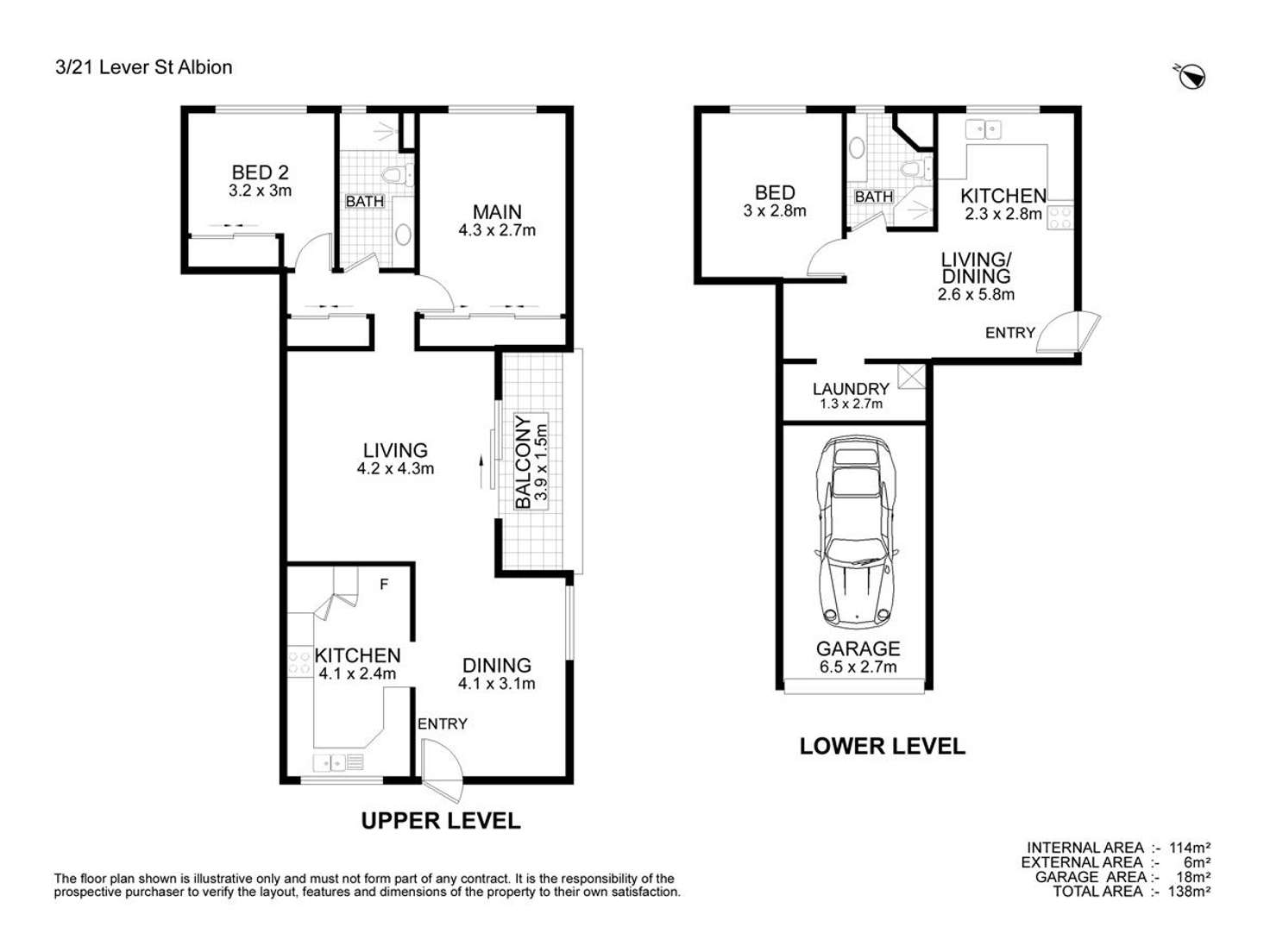 Floorplan of Homely unit listing, 3/21 Lever Street, Albion QLD 4010