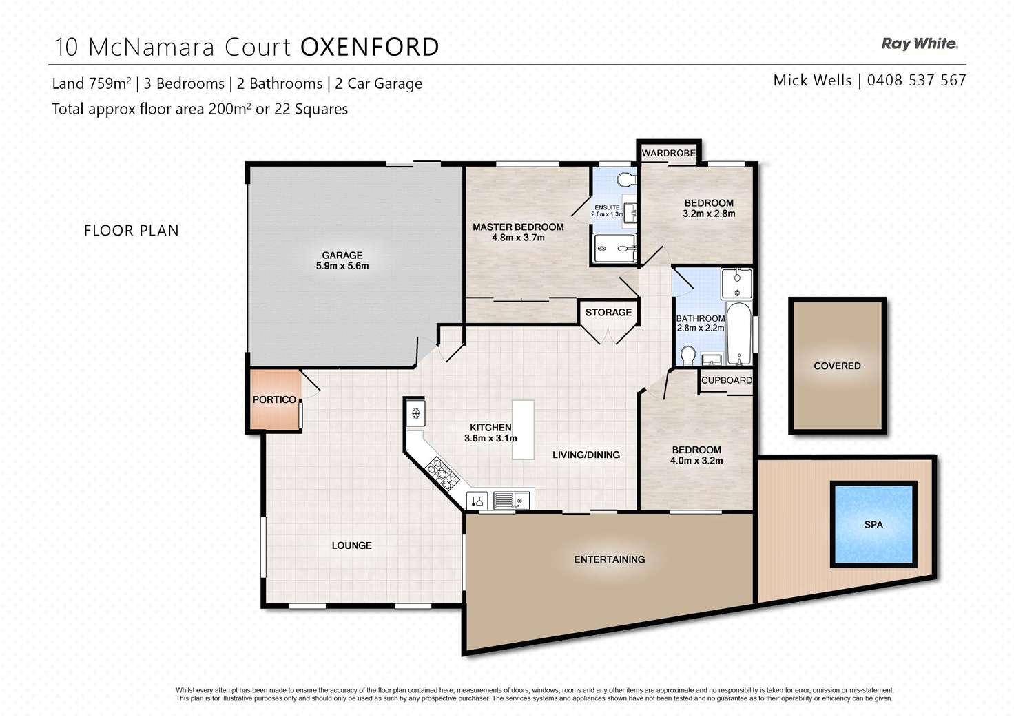 Floorplan of Homely house listing, 10 Mcnamara Court, Oxenford QLD 4210