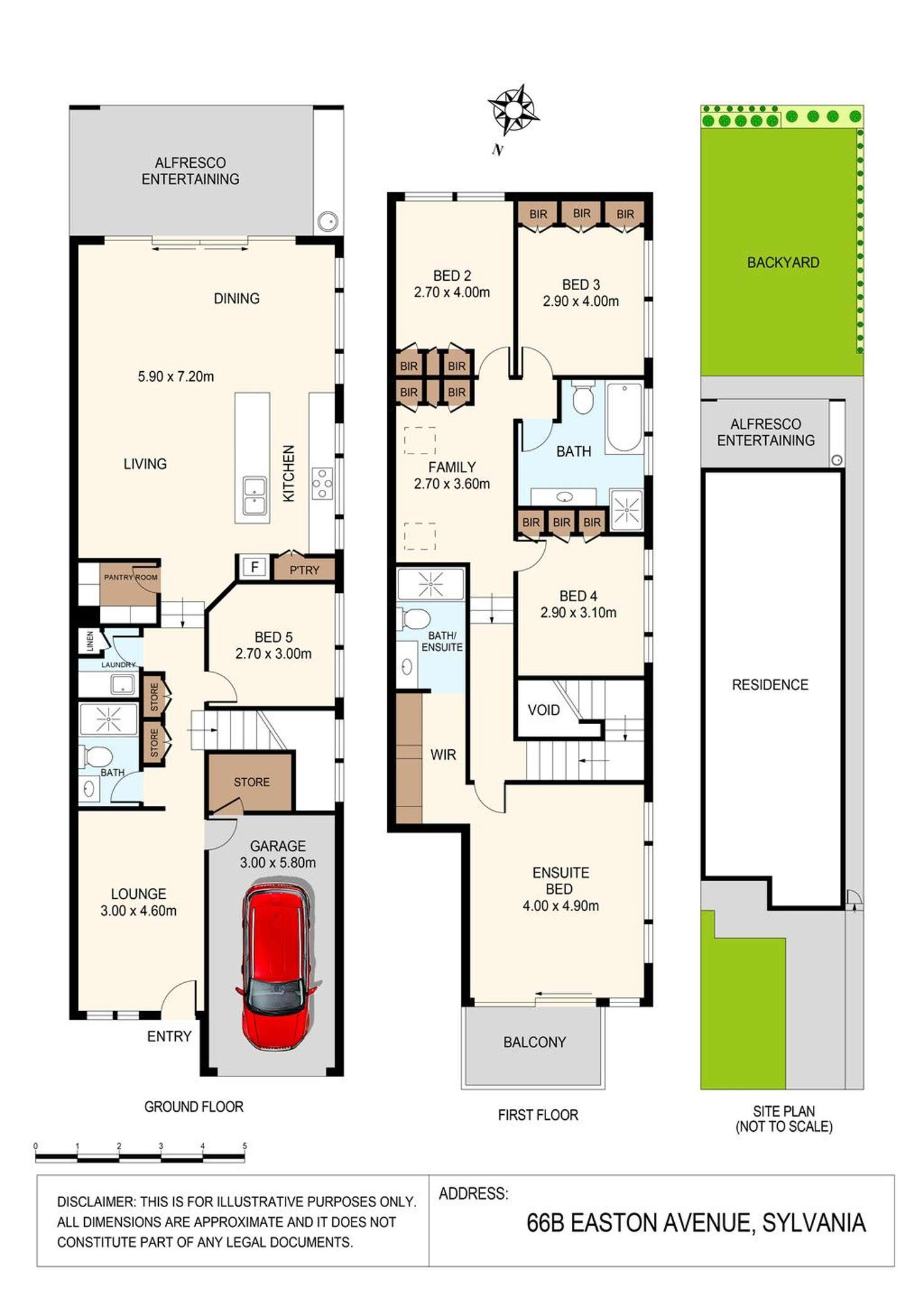 Floorplan of Homely house listing, 66B Easton Avenue, Sylvania NSW 2224