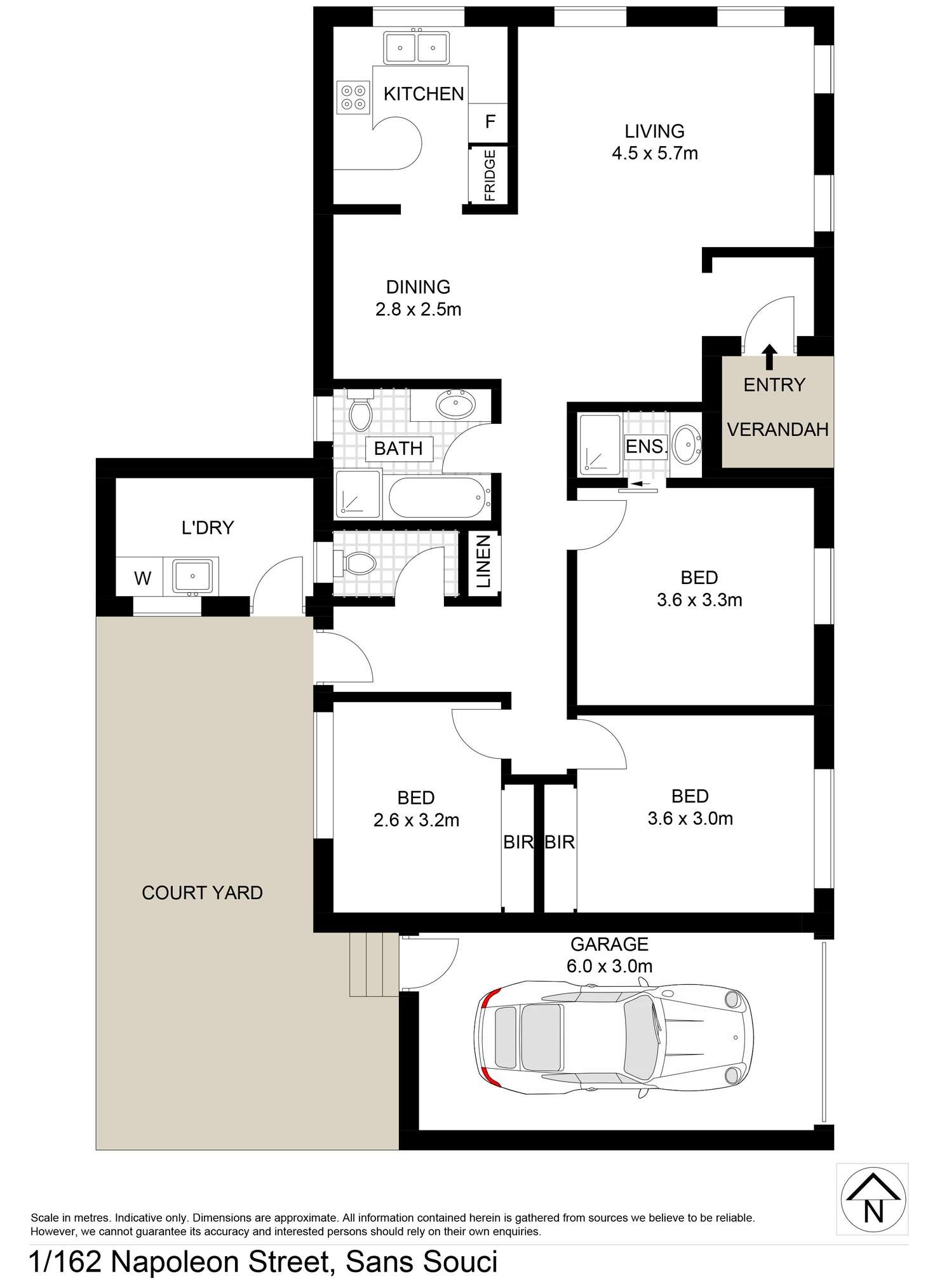 Floorplan of Homely villa listing, 1/162-164 Napoleon Street, Sans Souci NSW 2219