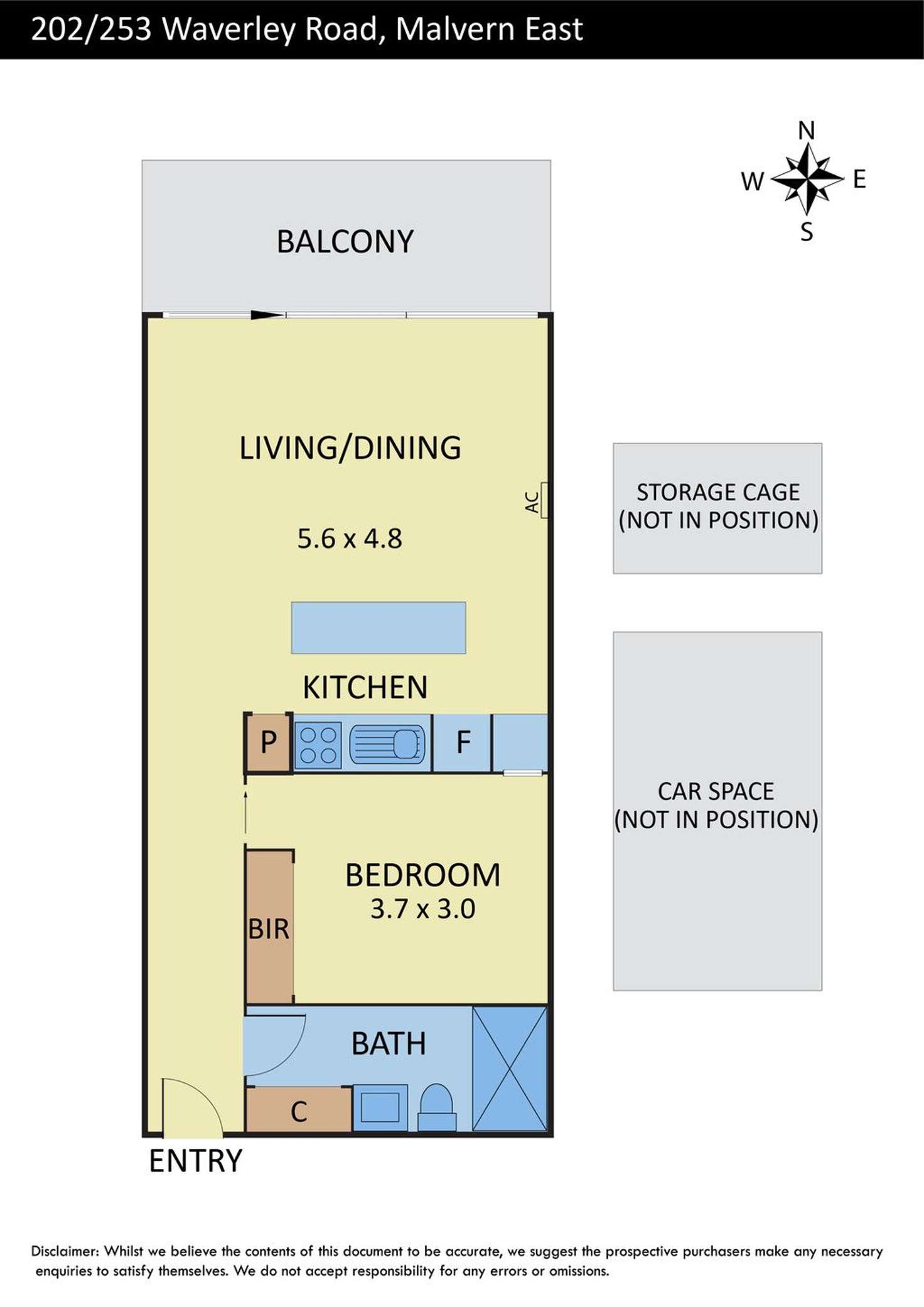 Floorplan of Homely apartment listing, 202/253 Waverley Road, Malvern East VIC 3145