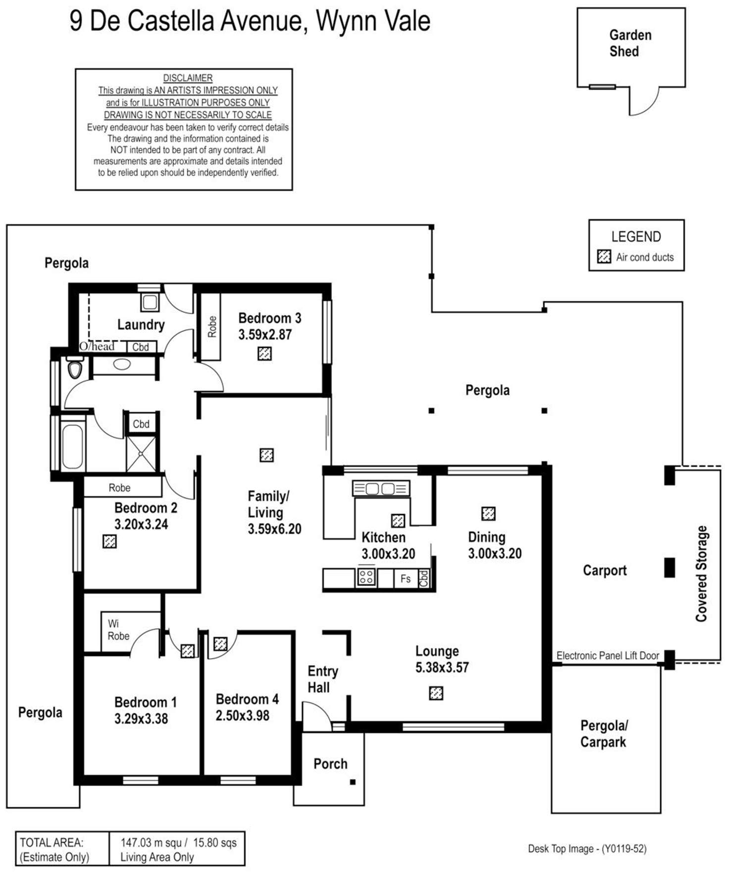 Floorplan of Homely house listing, 9 De Castella Avenue, Wynn Vale SA 5127