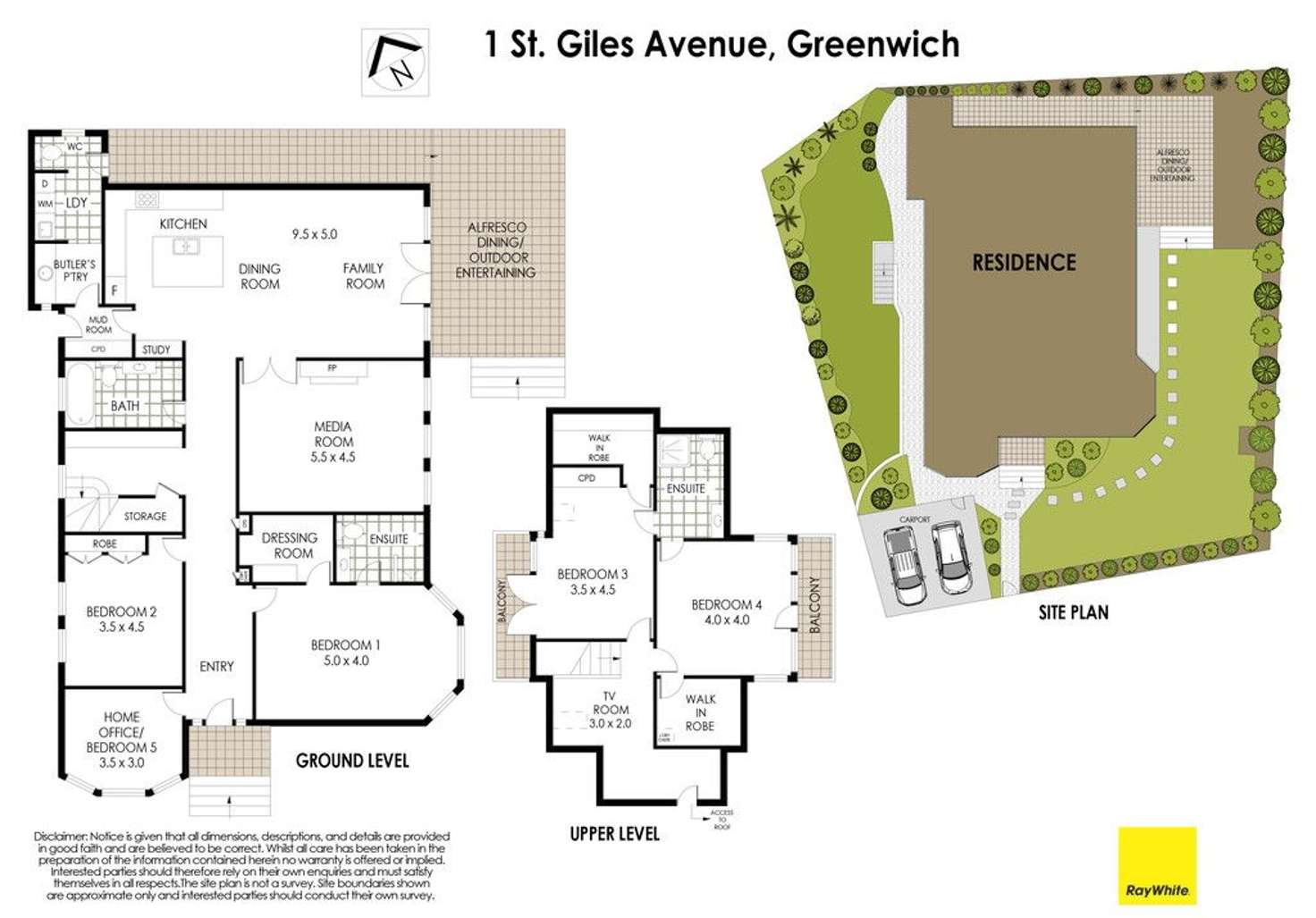 Floorplan of Homely house listing, 1 St. Giles Avenue, Greenwich NSW 2065