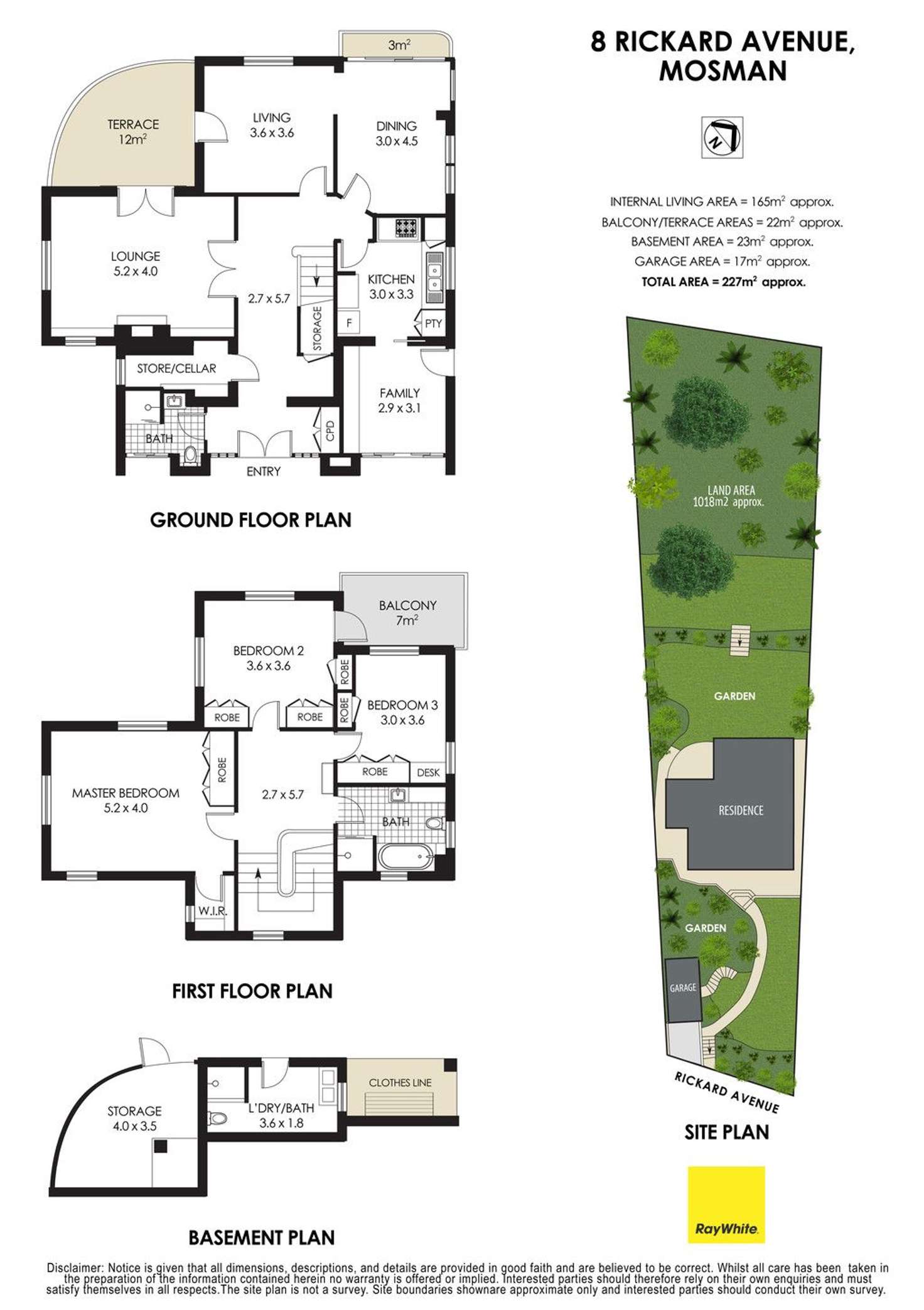 Floorplan of Homely house listing, 8 Rickard Avenue, Mosman NSW 2088