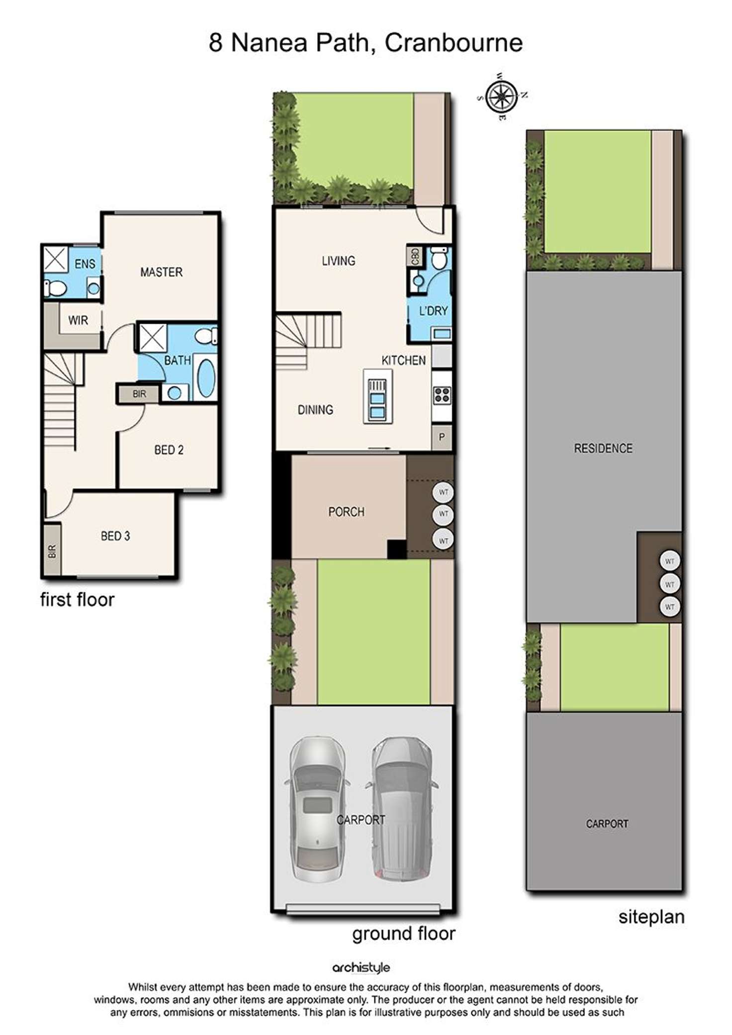 Floorplan of Homely house listing, 8 Nanea Path, Cranbourne VIC 3977