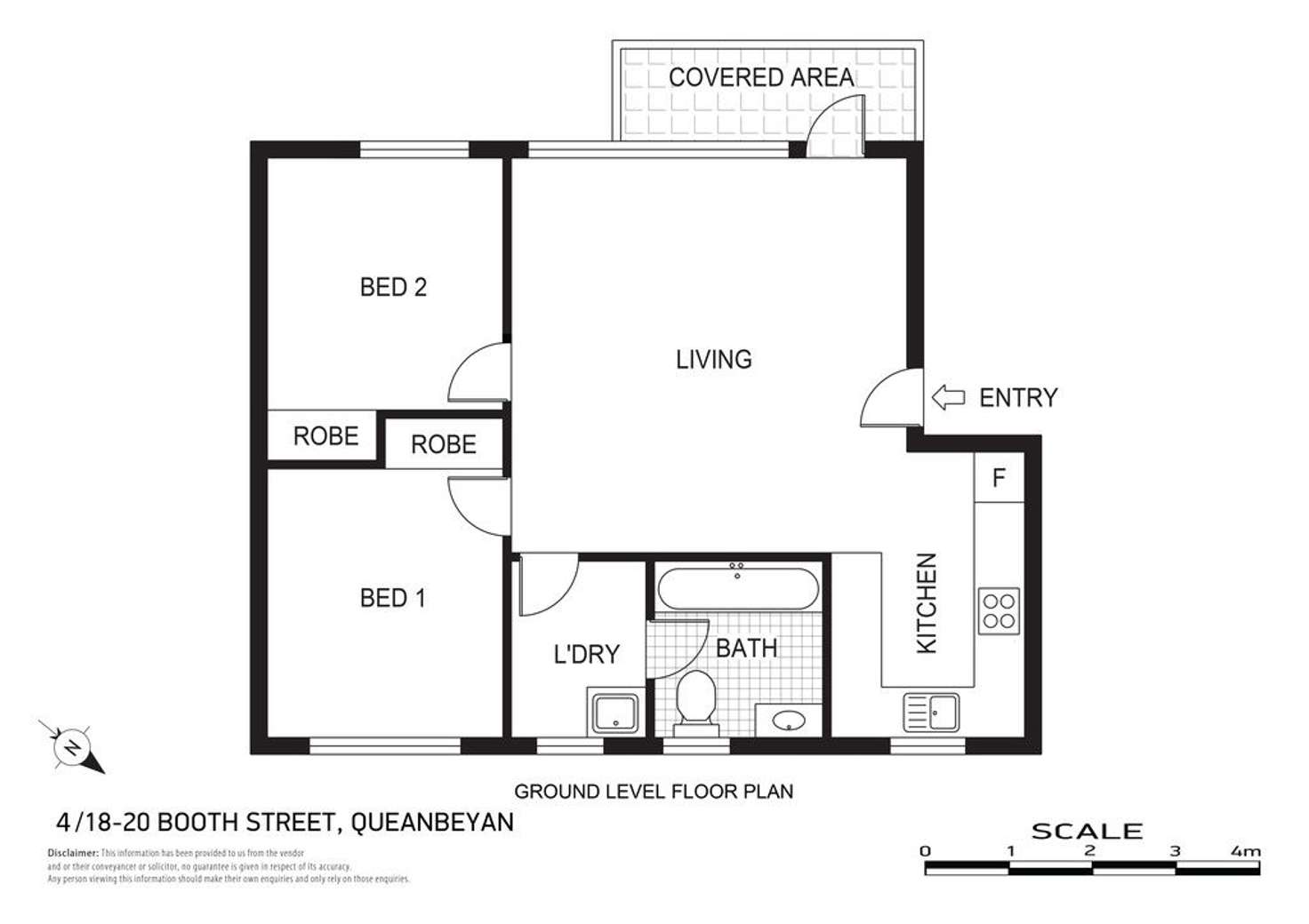 Floorplan of Homely unit listing, 4/18-20 Booth Street, Queanbeyan East NSW 2620