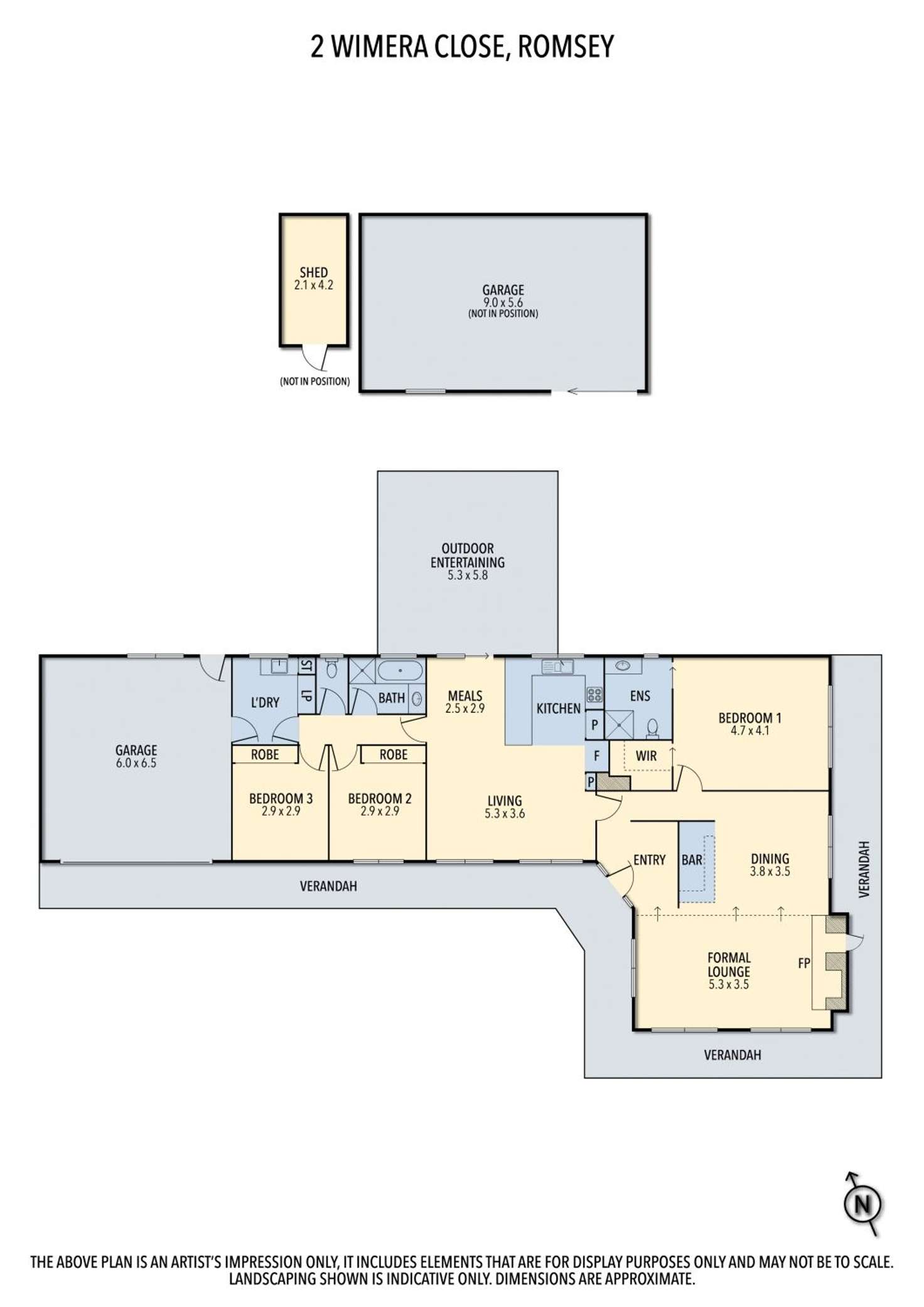 Floorplan of Homely house listing, 2 Wimera Close, Romsey VIC 3434
