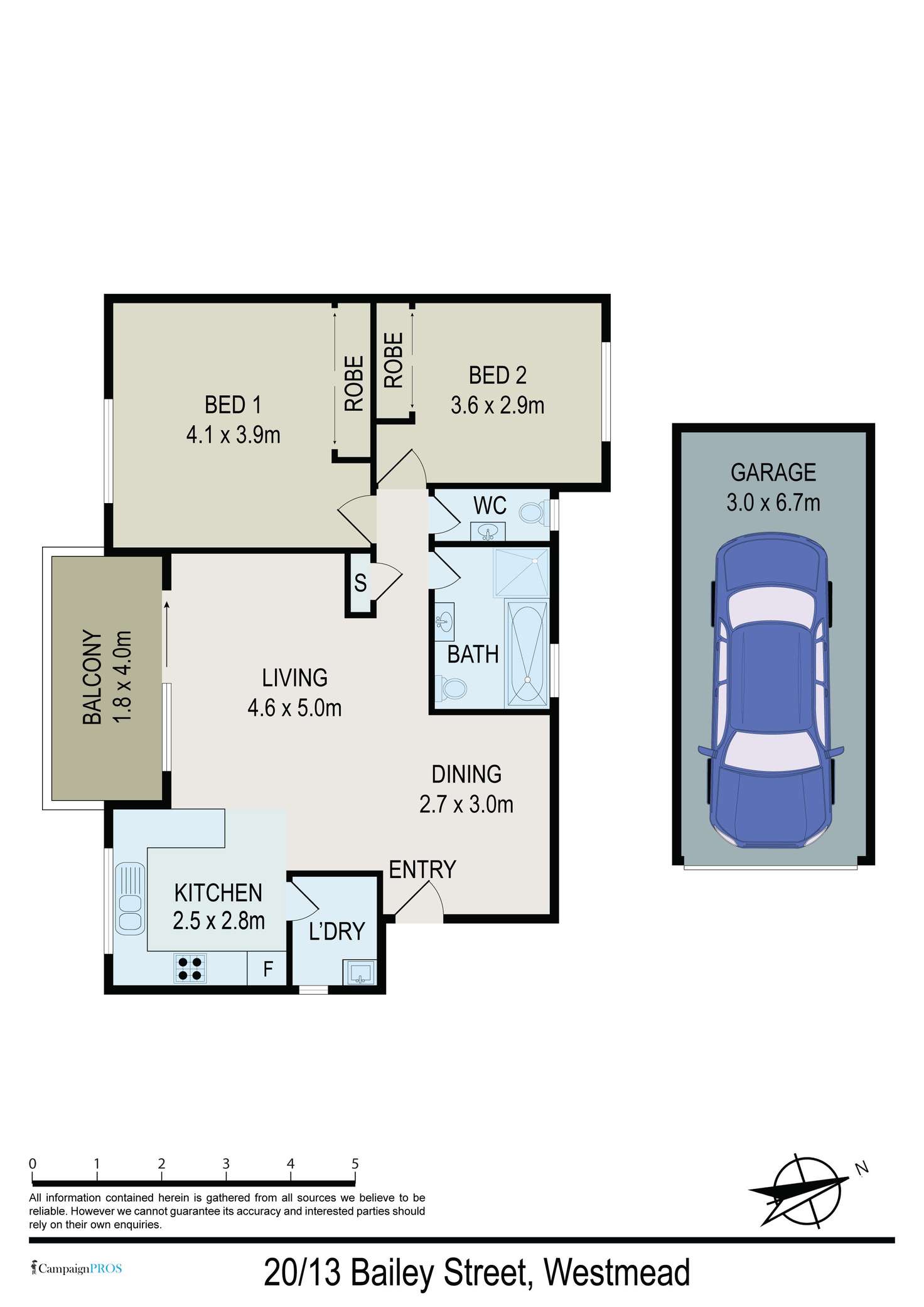 Floorplan of Homely apartment listing, 20/13-17 Bailey Street, Westmead NSW 2145