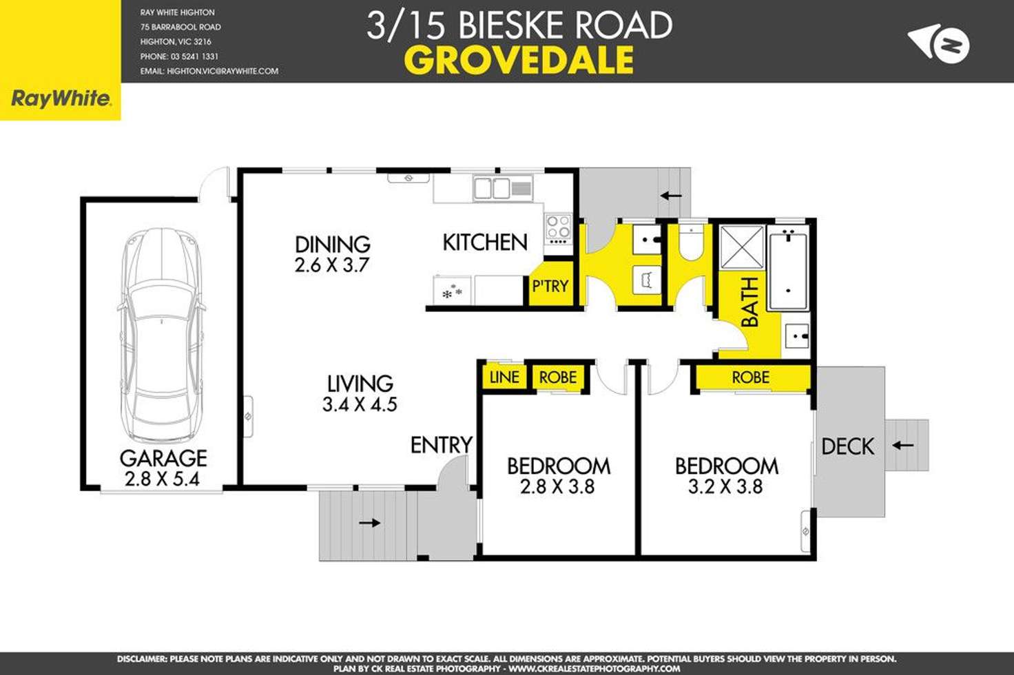 Floorplan of Homely unit listing, 3/15 Bieske Road, Grovedale VIC 3216