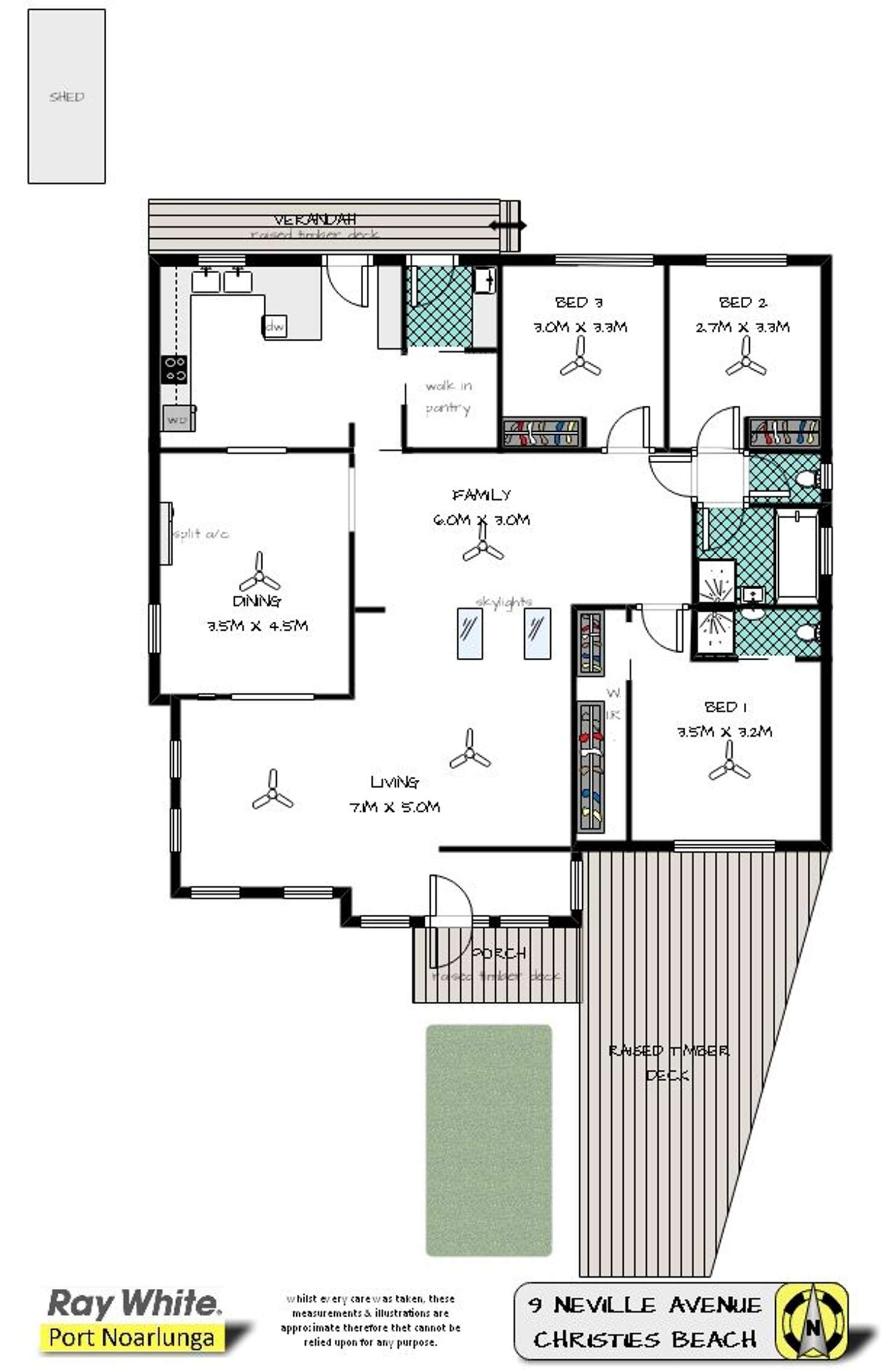 Floorplan of Homely house listing, 9 Neville Avenue, Christies Beach SA 5165