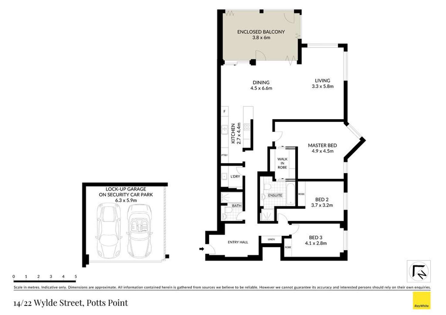 Floorplan of Homely apartment listing, 14/22 Wylde Street, Potts Point NSW 2011